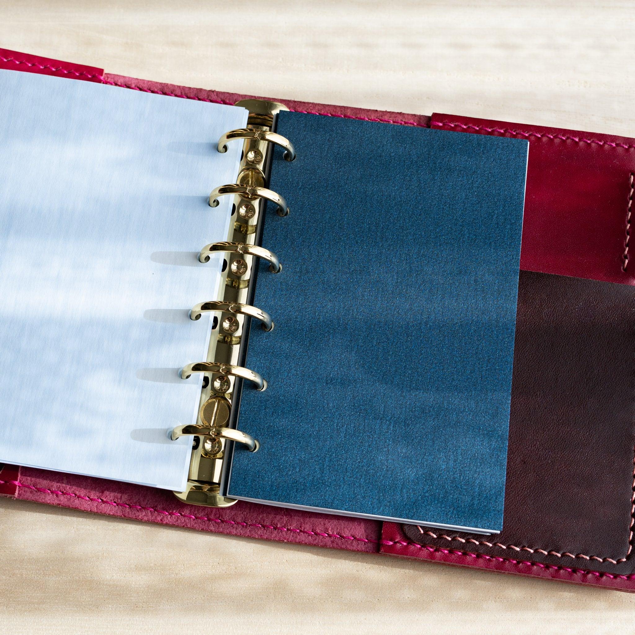 Kate Joe Onion Skin Planner Refill Mini 6 Size pale blue open spread showing all lined notebook pages