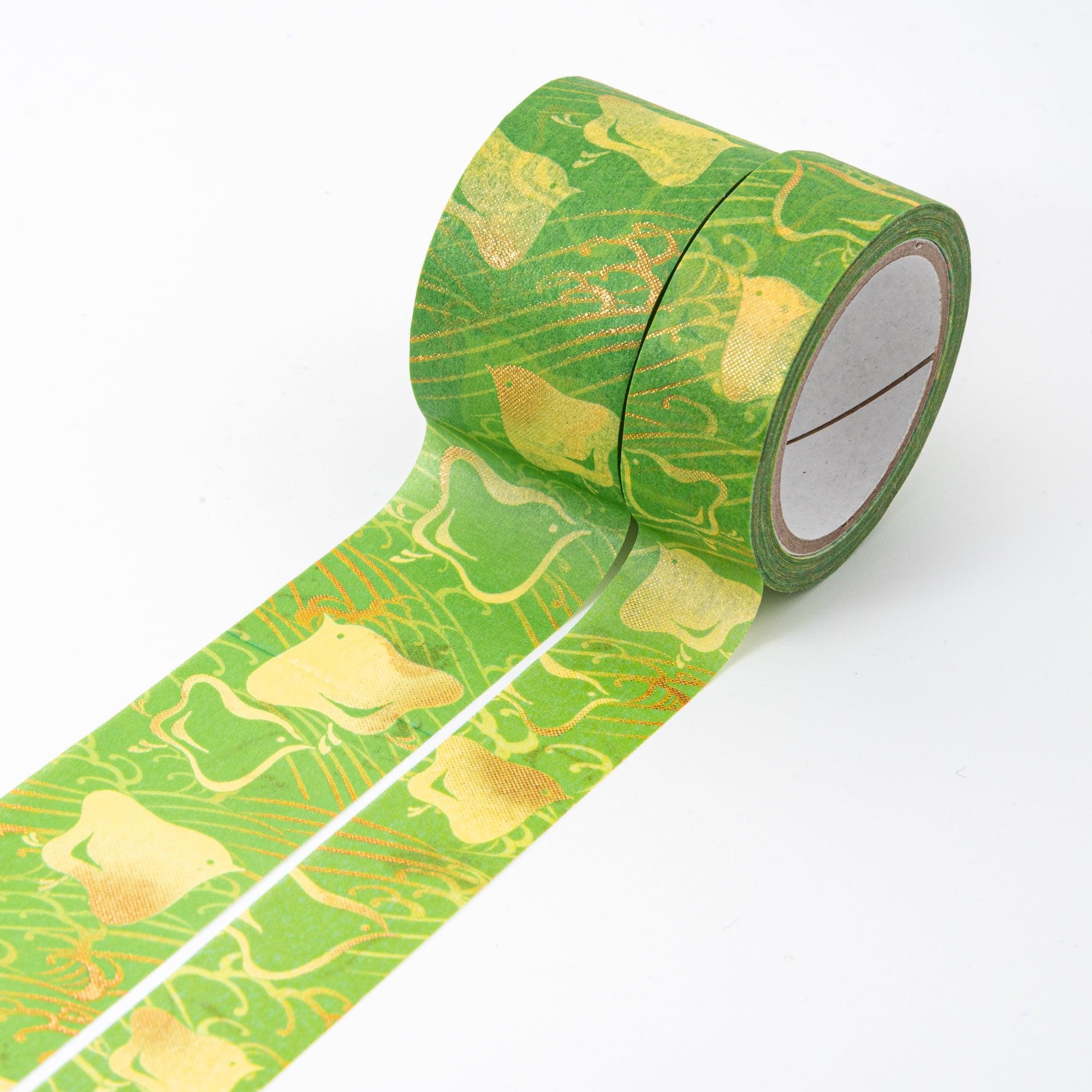 Kimono Beauty Series Nami Chidori Iyo Washi Tape overhead view displaying traditional wave pattern illustrated