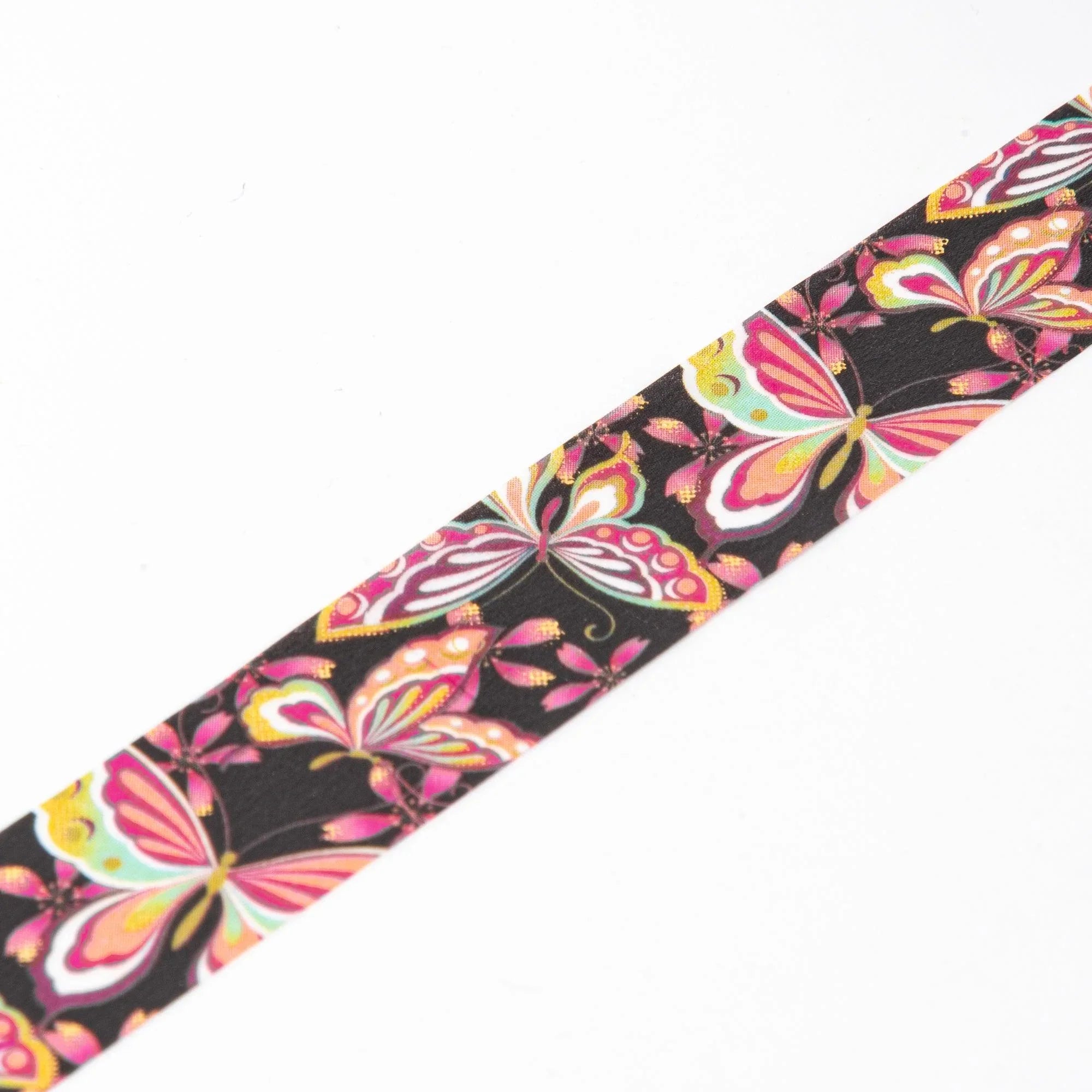 Kimono Beauty Series Sakura and Butterfly Iyo Washi Tape showing pink sakura blossoms and butterfly designs