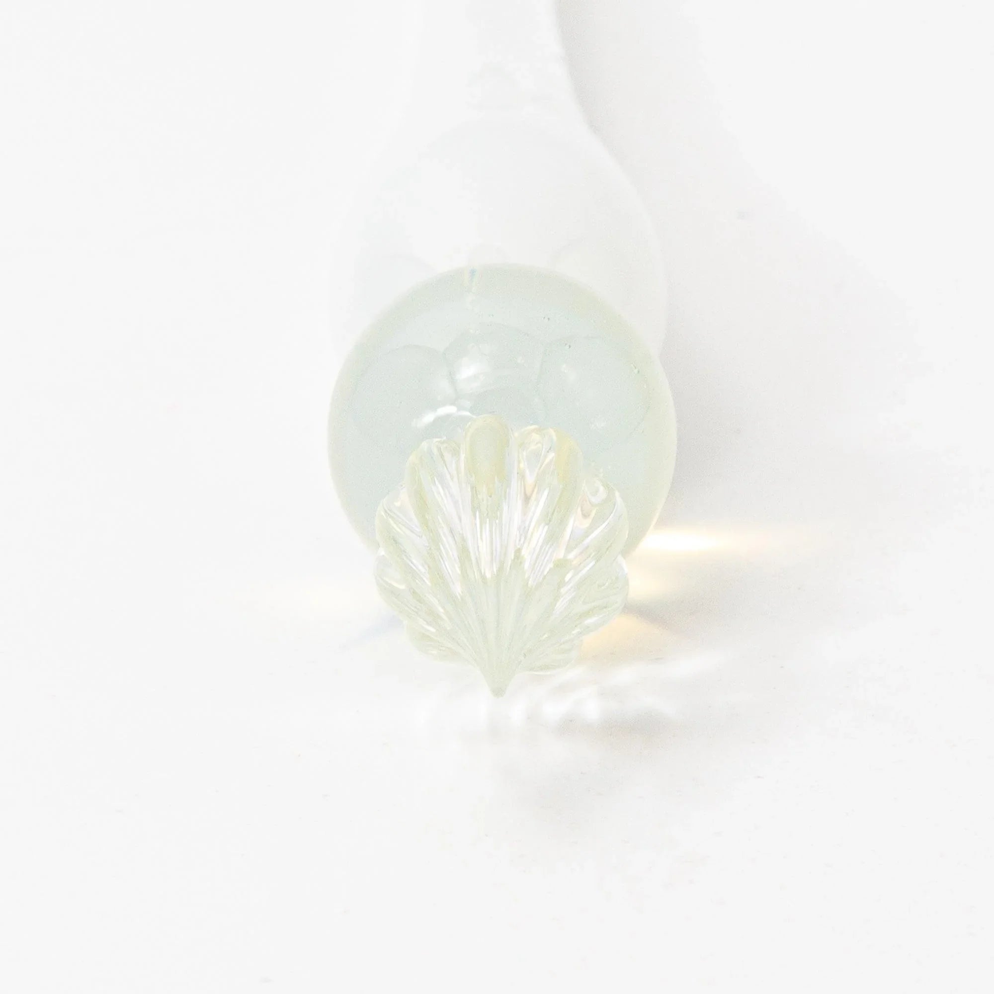 Luxury white glass dip pen features refined scepter design with glasswork pen hand-made, Japanese glass