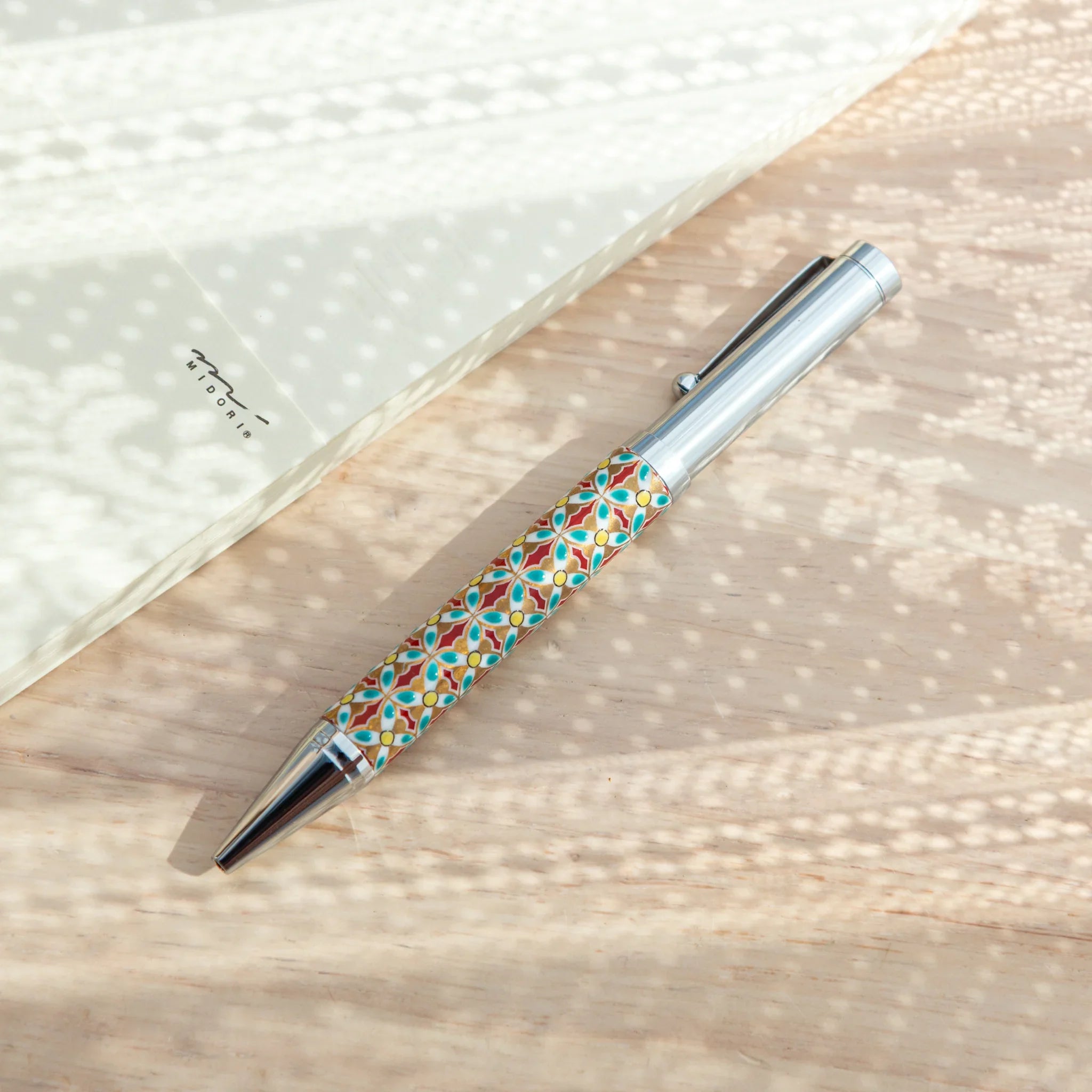 Komon Pattern Kutani Ceramic Ballpoint Pen