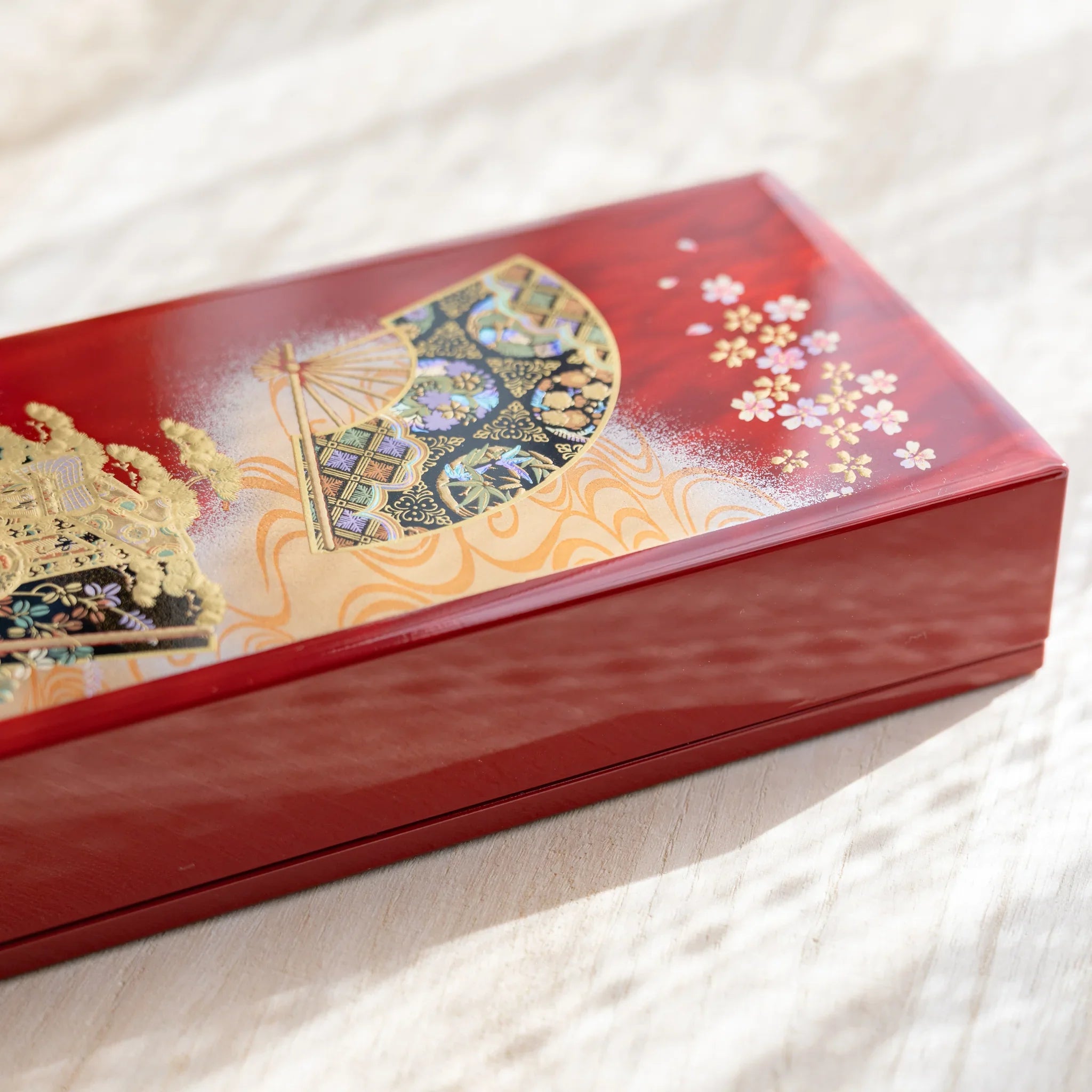 Kyoto Elegance Yamanaka pen case showing traditional Japanese floral design