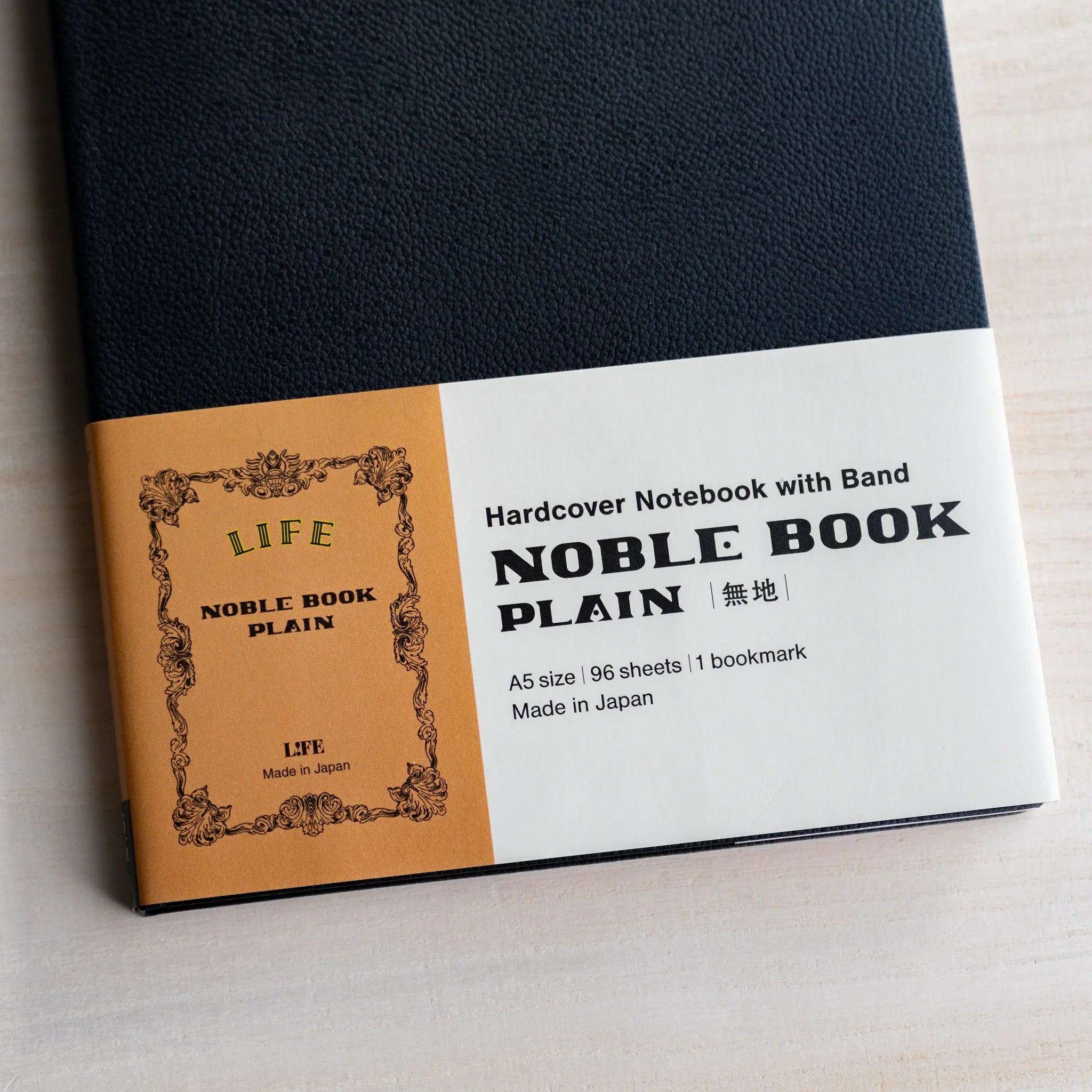 Life Noble A5 planning notebook, flat lay display hardcover design showing binding quality