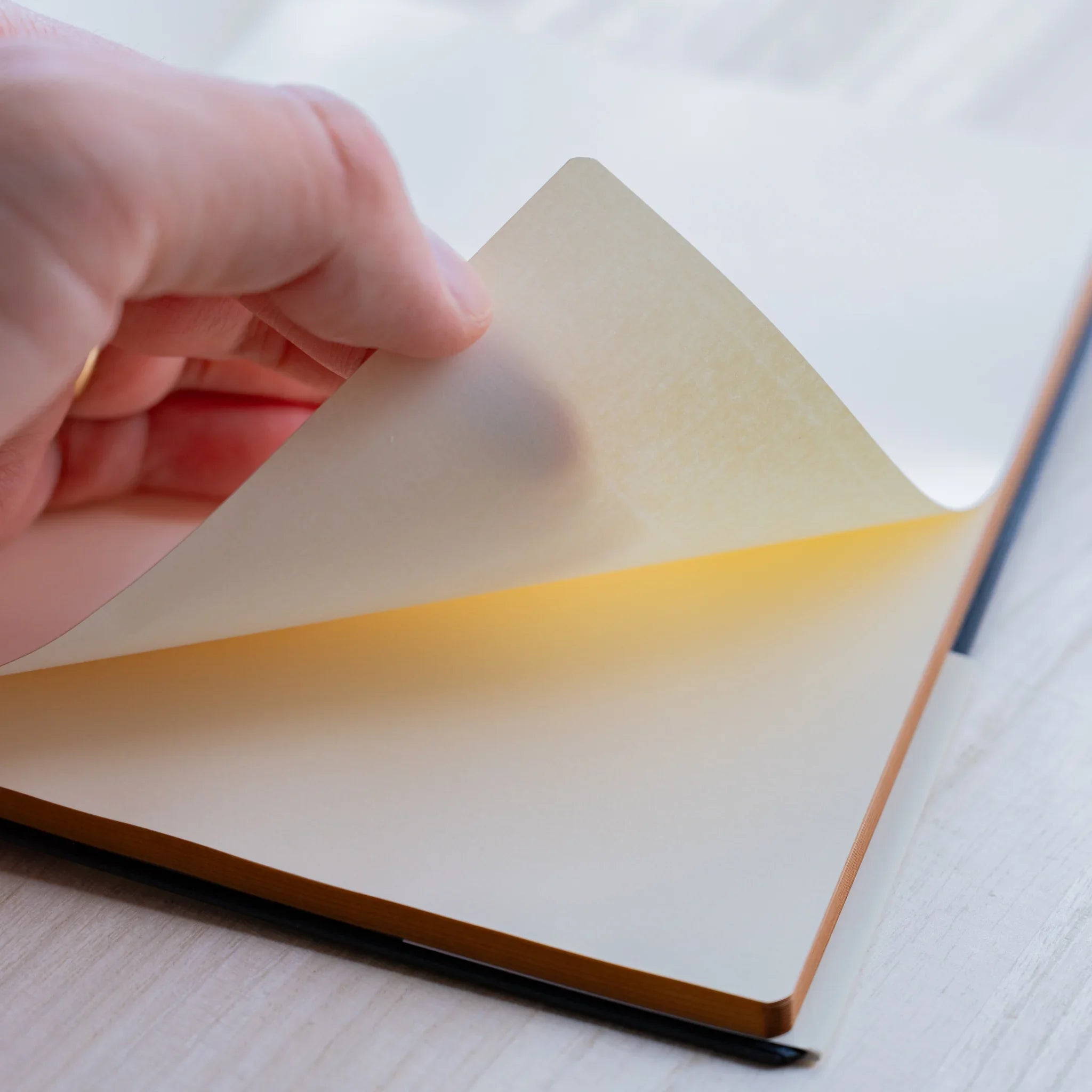 Life Noble A5 planning notebook featuring interior pages, closed front cover highlighting binding quality