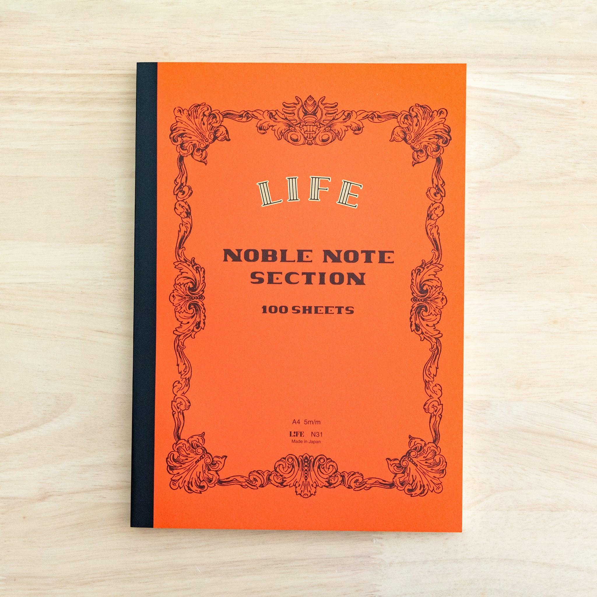 Noble LIFE notebook refined quality with refined binding and interior pages with traditional Japanese craftsmanship