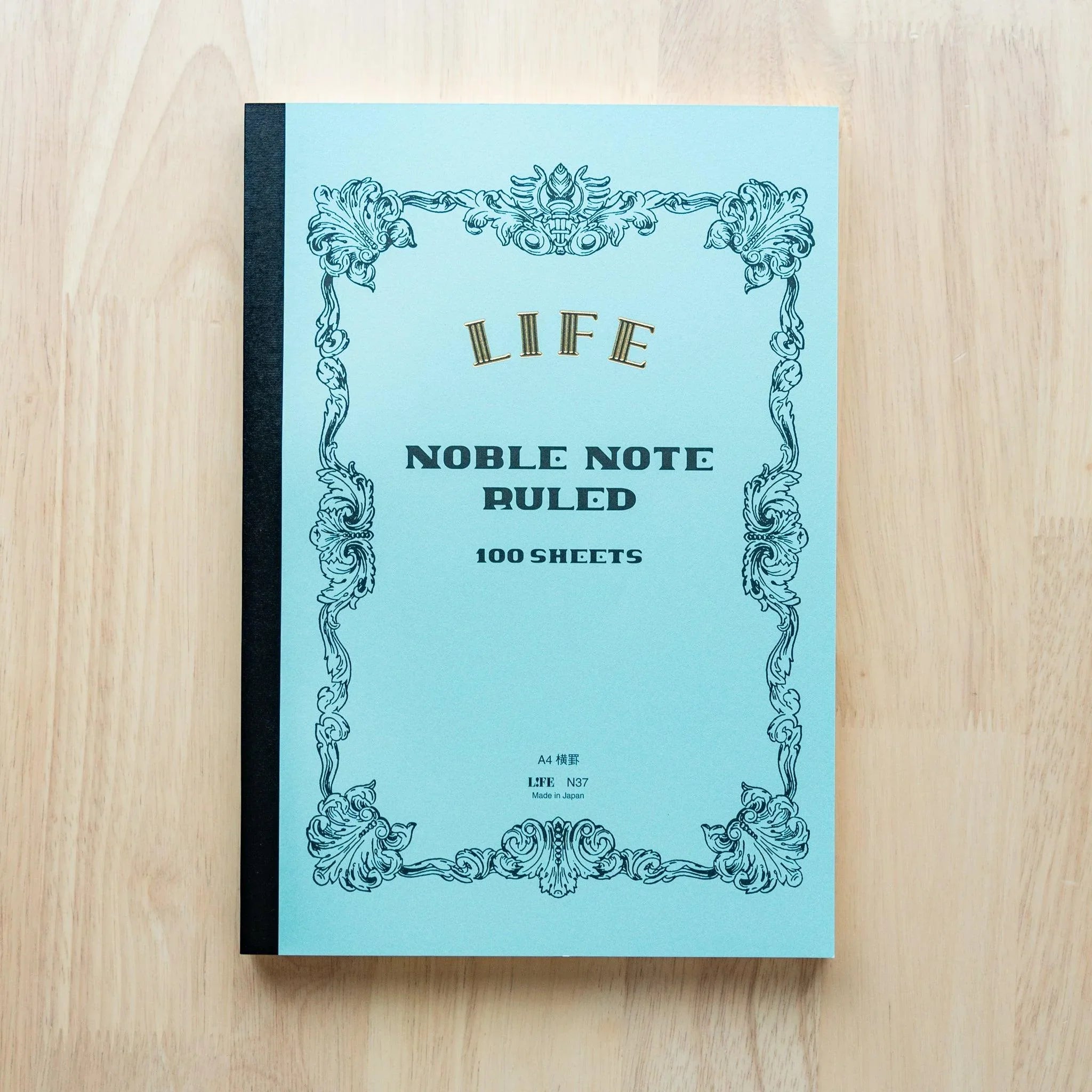 LIFE Noble notebook showing quality paper pages and classic refined design with traditional Japanese craftsmanship