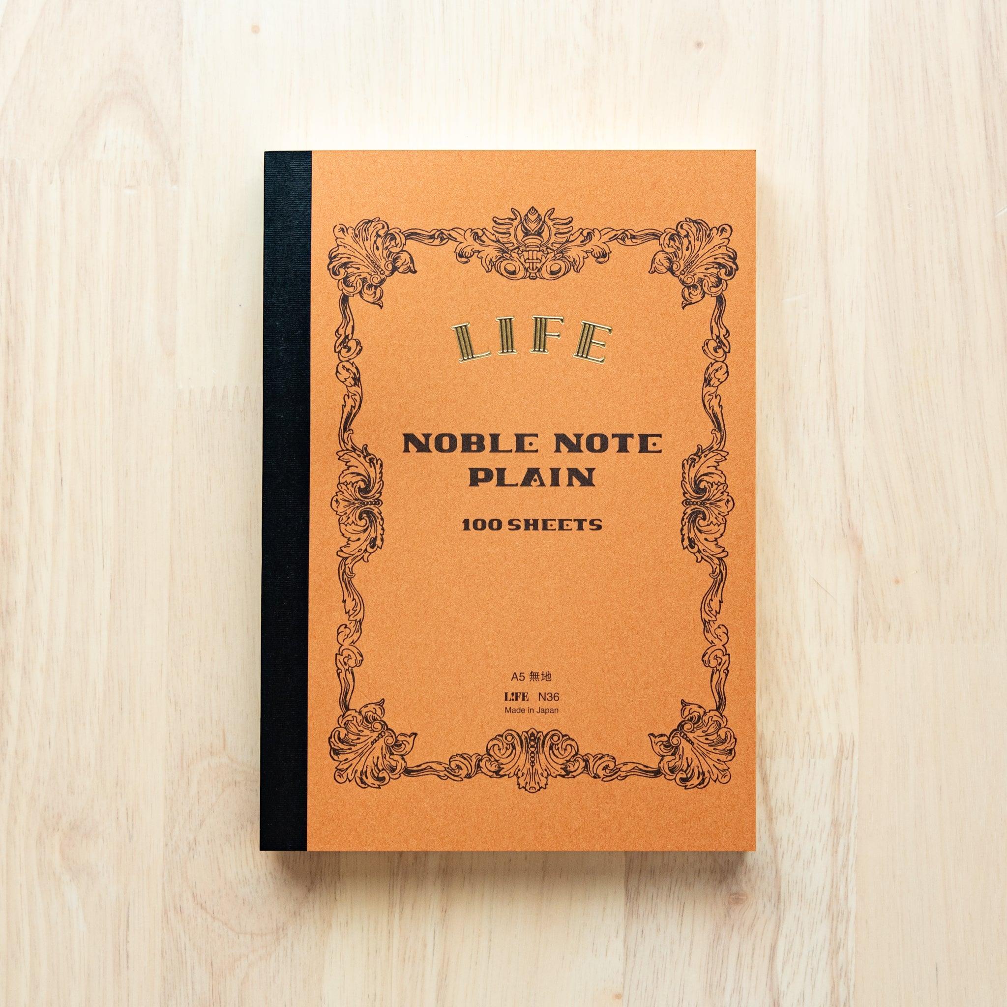 Noble quality LIFE notebook with refined binding and smooth writing pages with traditional Japanese craftsmanship