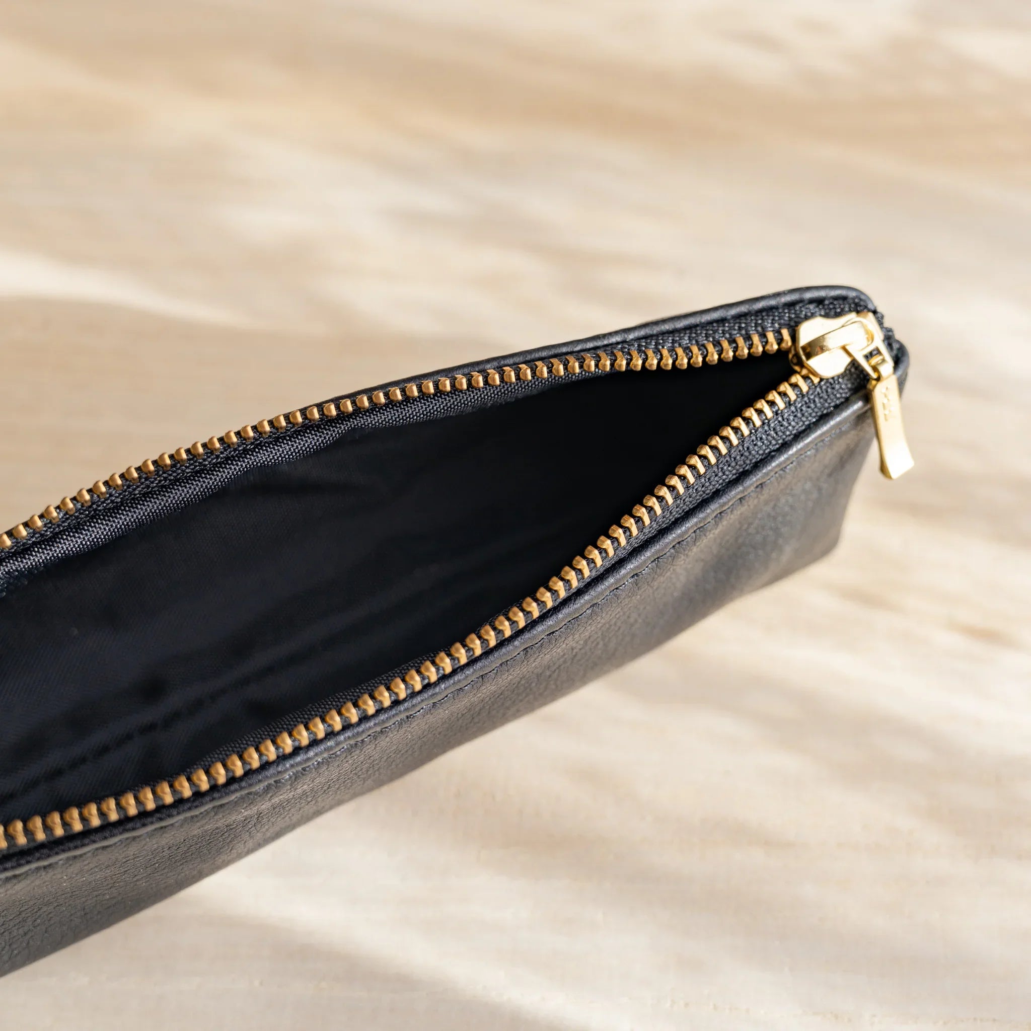 Close-up of steerhide leather showing material quality and patina and features and features and features