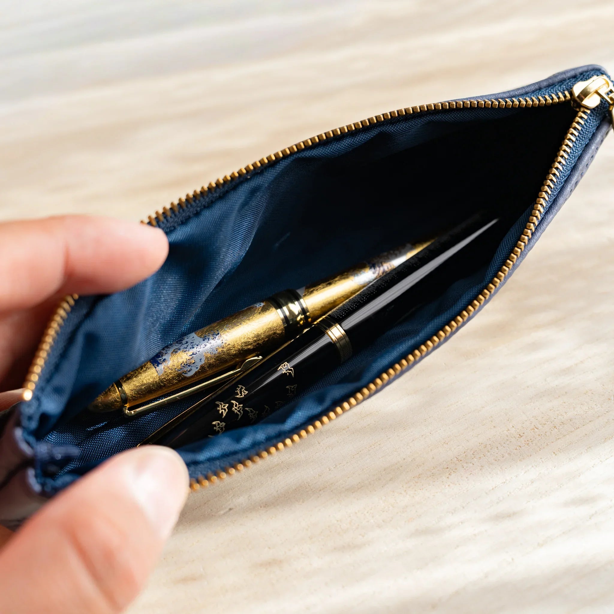 Life Steerhide Leather Pen Case – Navy