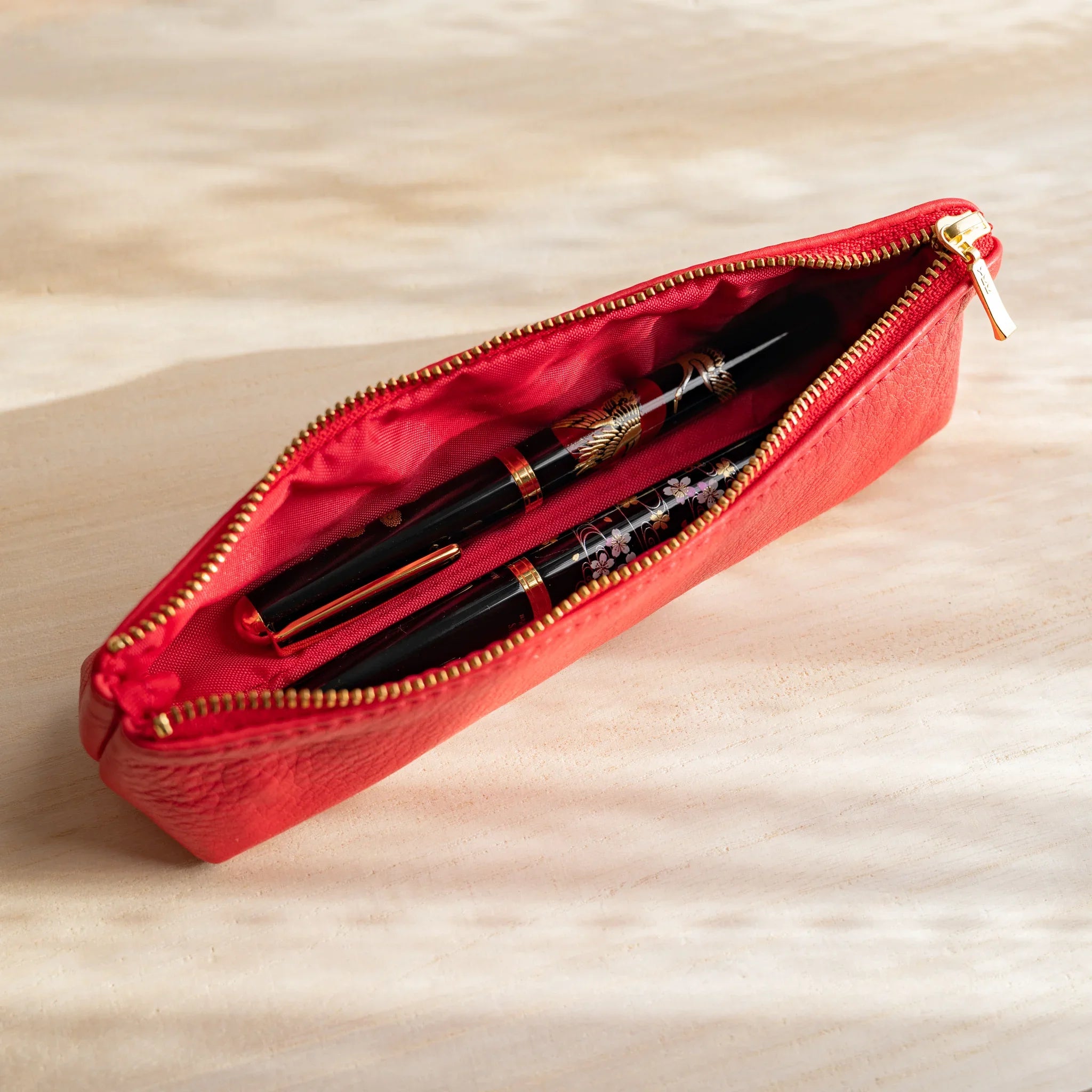 Life Steerhide Leather Pen Case – Red