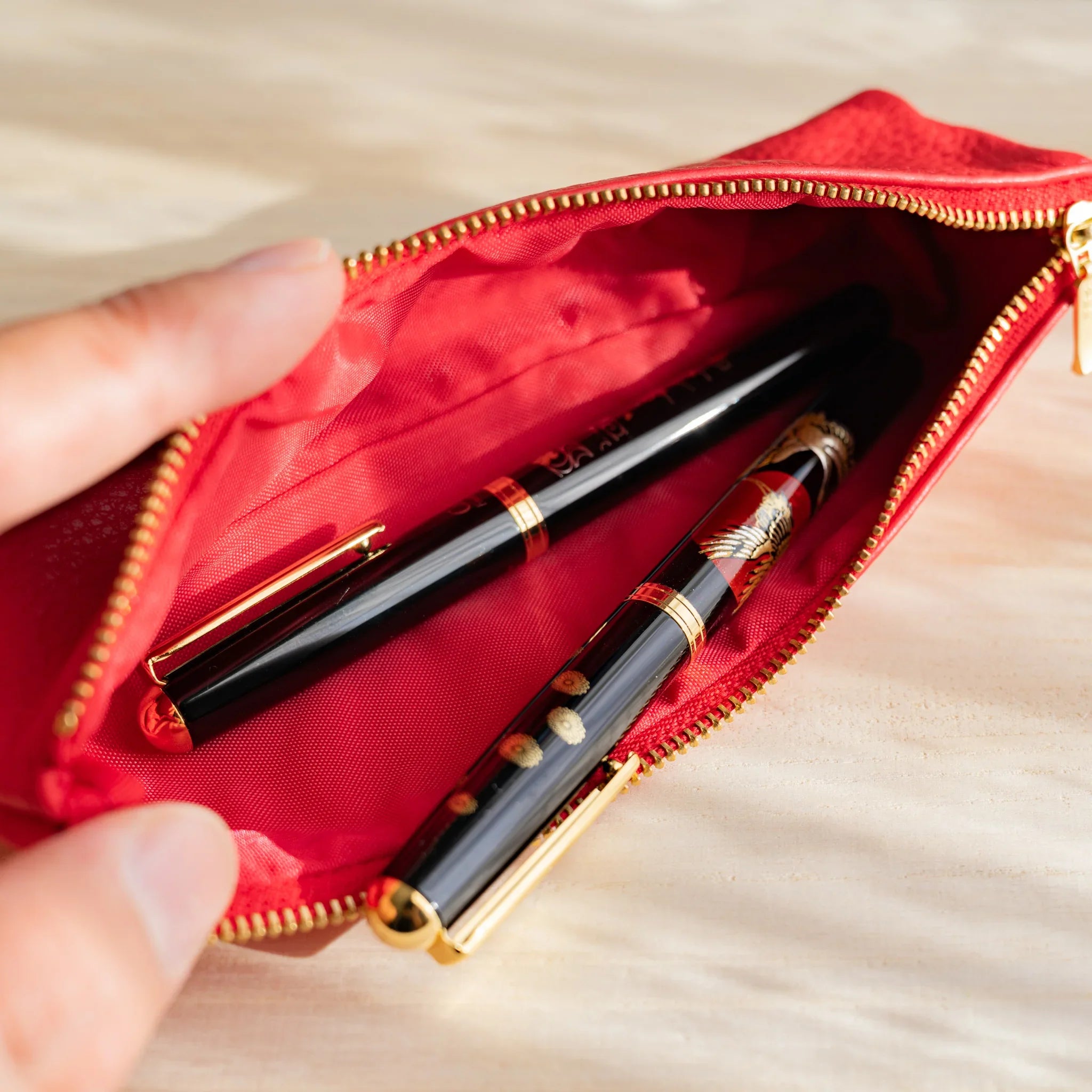 Life Steerhide Leather Pen Case – Red