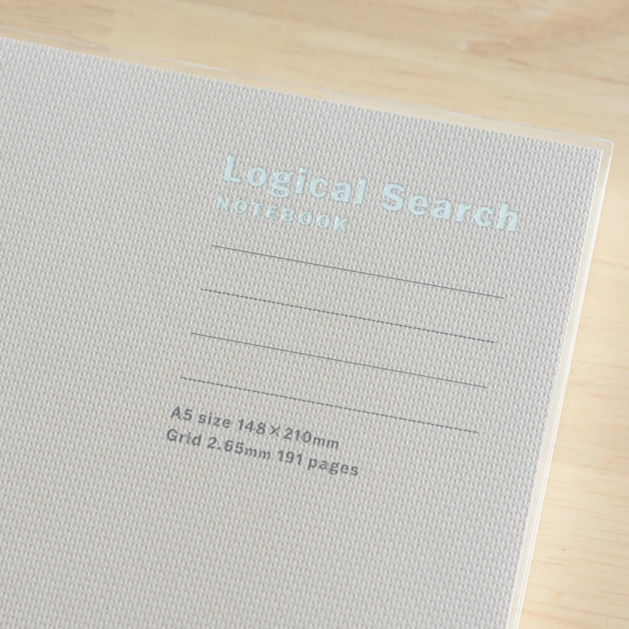 Logical Search Notebook interior pages showing column guide structure specifically designed for organization