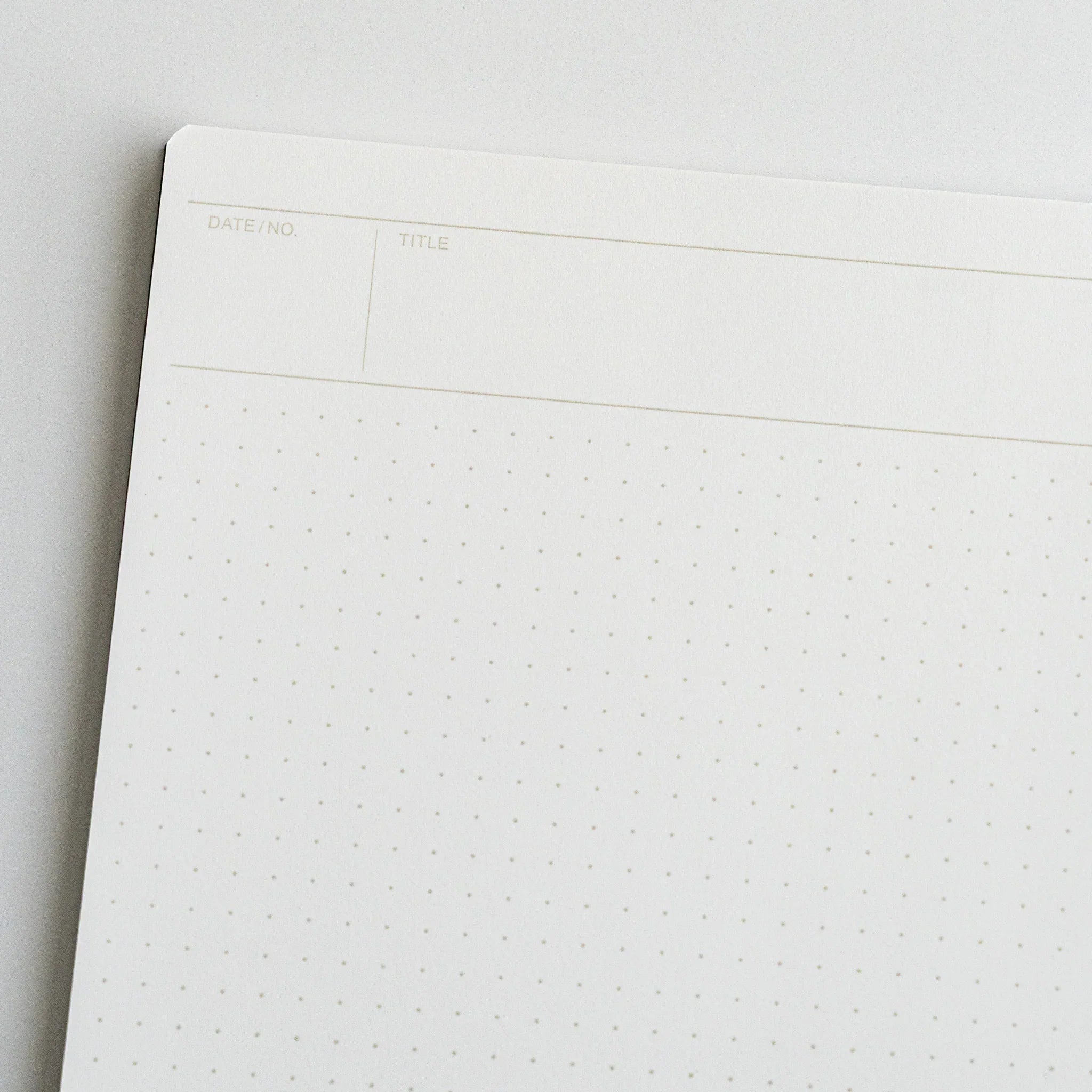 Maruman Mnemosyne notebook, detail shot of dot grid pattern on paper, Maruman Mnemosyne dot grid pad with detachable pages