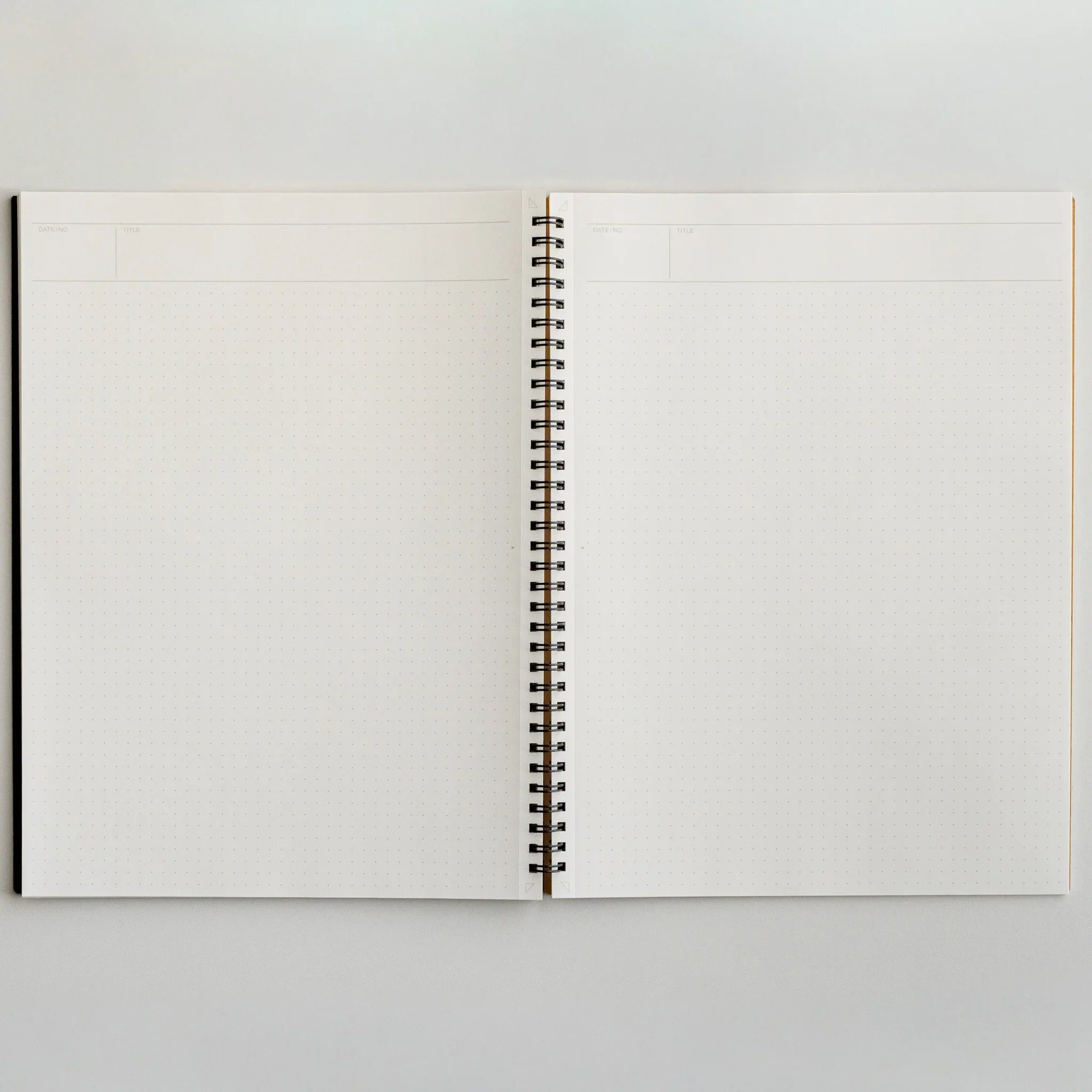 Maruman Mnemosyne notebook, interior page showing dot precision, A5 5mm dot grid Mnemosyne notebook by Maruman for organized