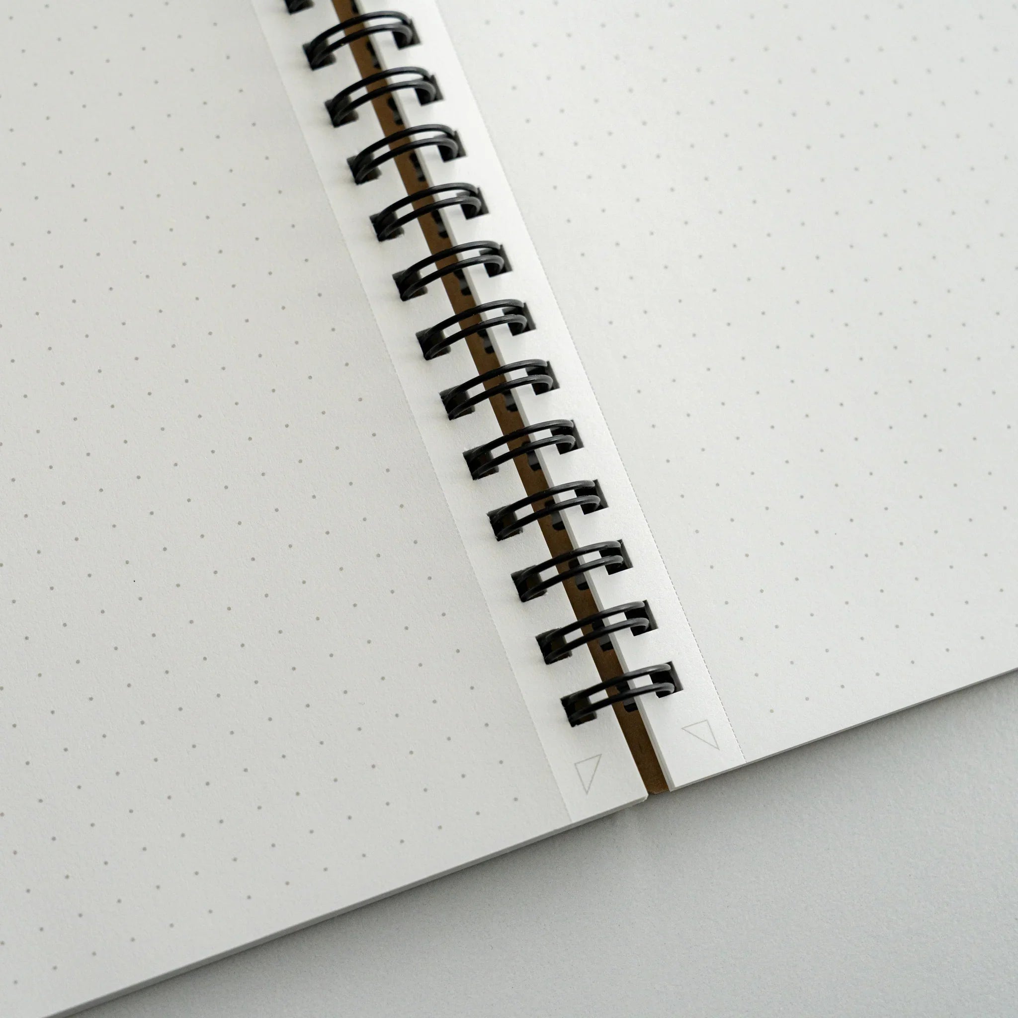 Maruman Mnemosyne notebook, flat lay composition of notebook, Japanese Maruman Mnemosyne A5 5mm dot grid notebook with