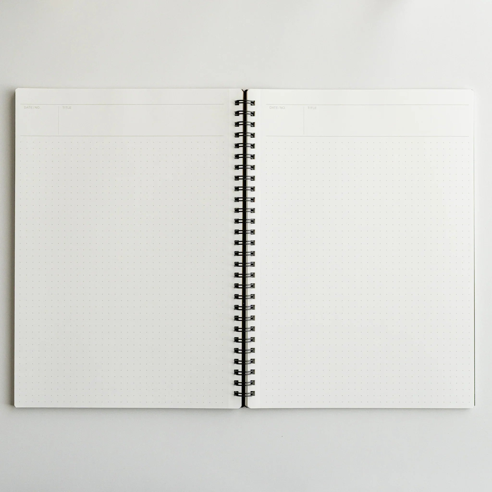 Maruman Mnemosyne notebook, close-up of dot grid pattern texture, Japanese Mnemosyne A5 5mm dot grid pad with smooth paper