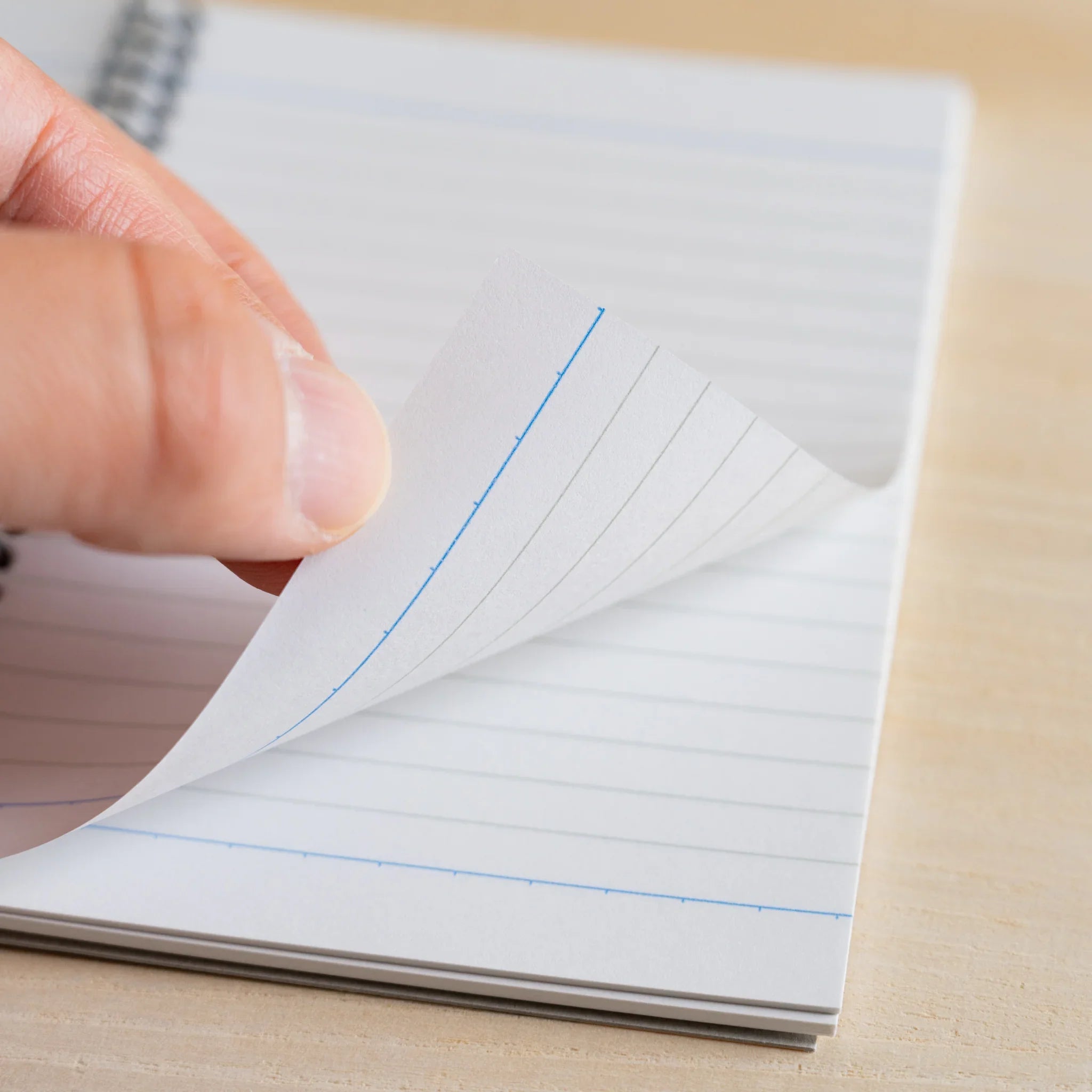 Maruman Zuan ring bound A6 detail showing metal ring binding and notebook quality