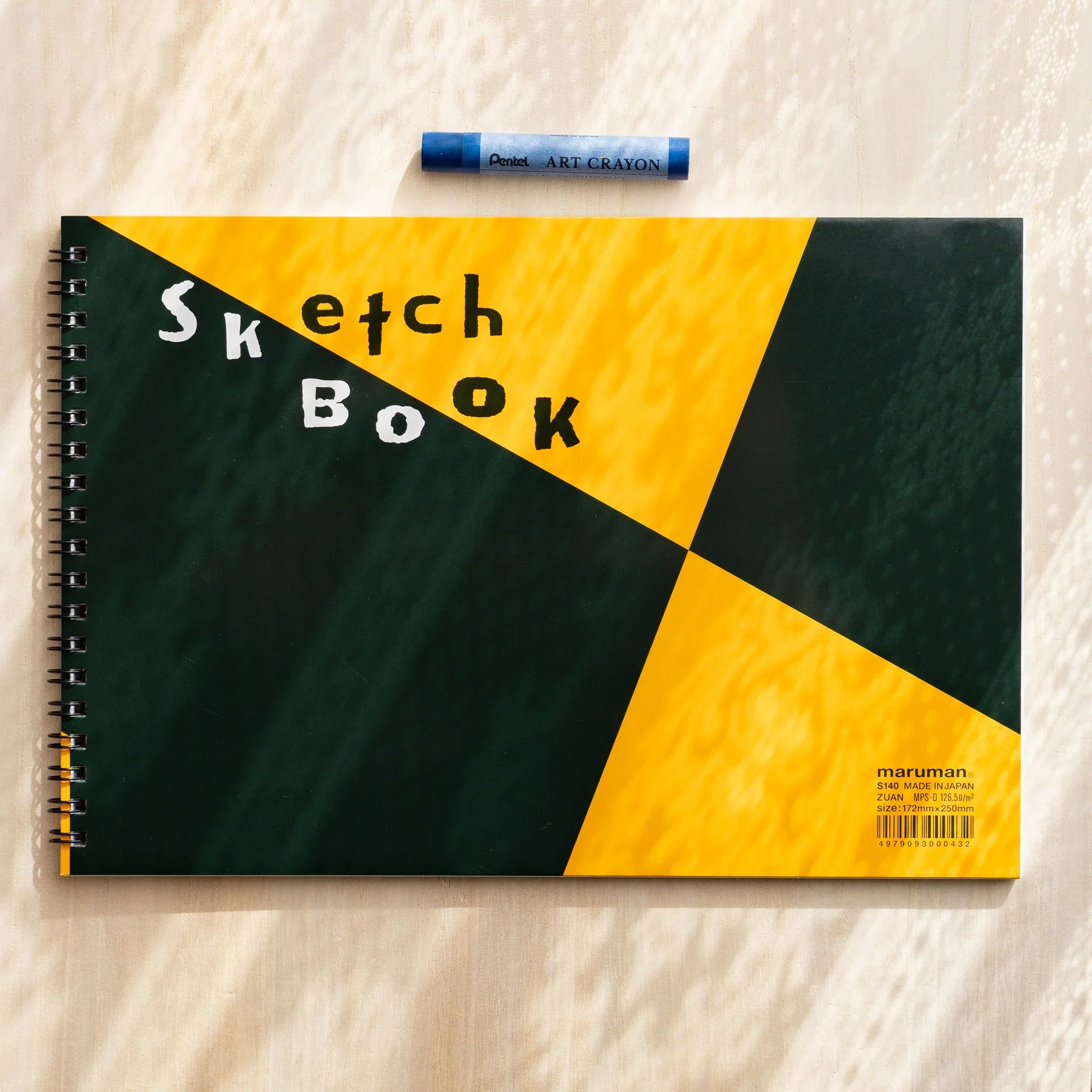 Maruman Zuan sketchbook, cover flat lay showing cover design, stationery item from Japan with quality construction and clean