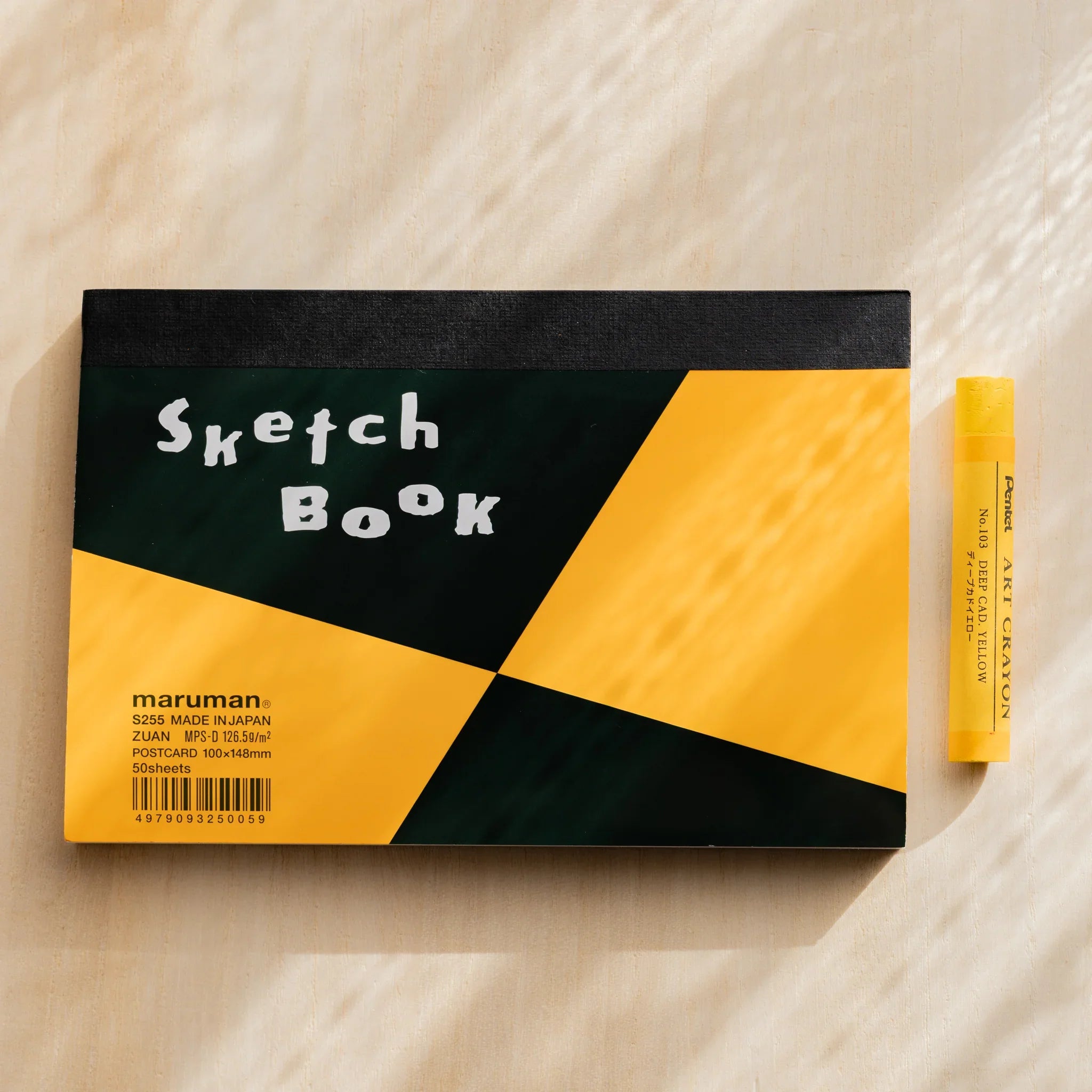 Maruman Zuan sketch pad, interior showing paper quality and weight, stationery item from Japan with quality construction and