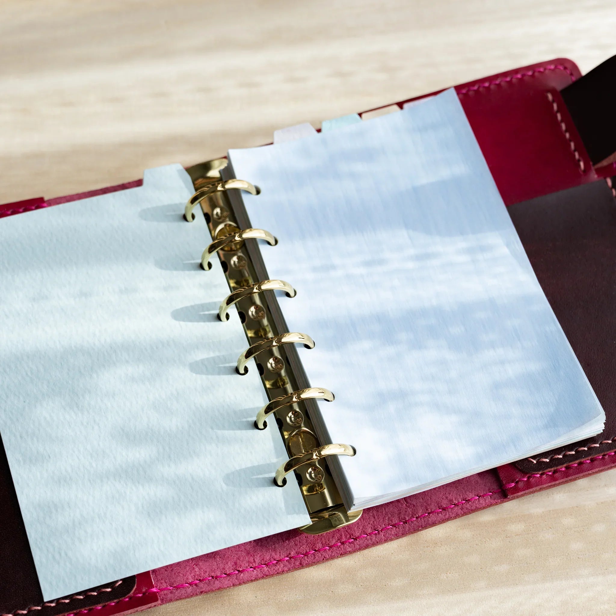 Japanese Stationery Mermaid top-tab index dividers for Mini 6 planners, blank paper inserts to organize your binder.