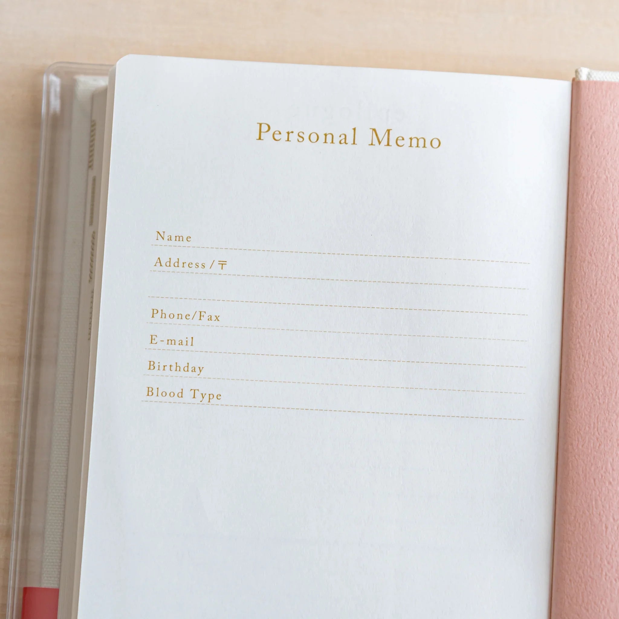 Midori 5-year journal, full page spread showing five-year calendar layout, Japanese stationery item with quality construction