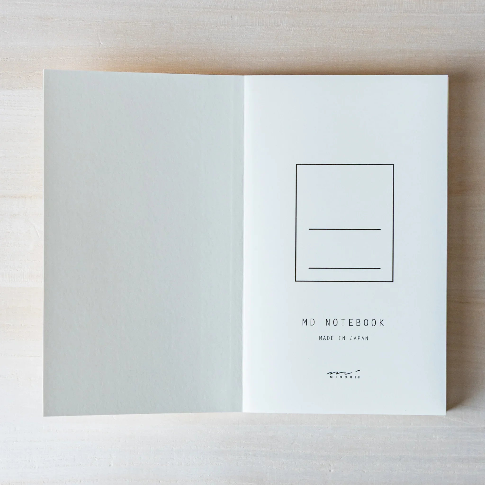 Midori MD B6 notebook, detail of page layout area, Midori MD paper journal with long-write comfort and lay-flat Swiss binding
