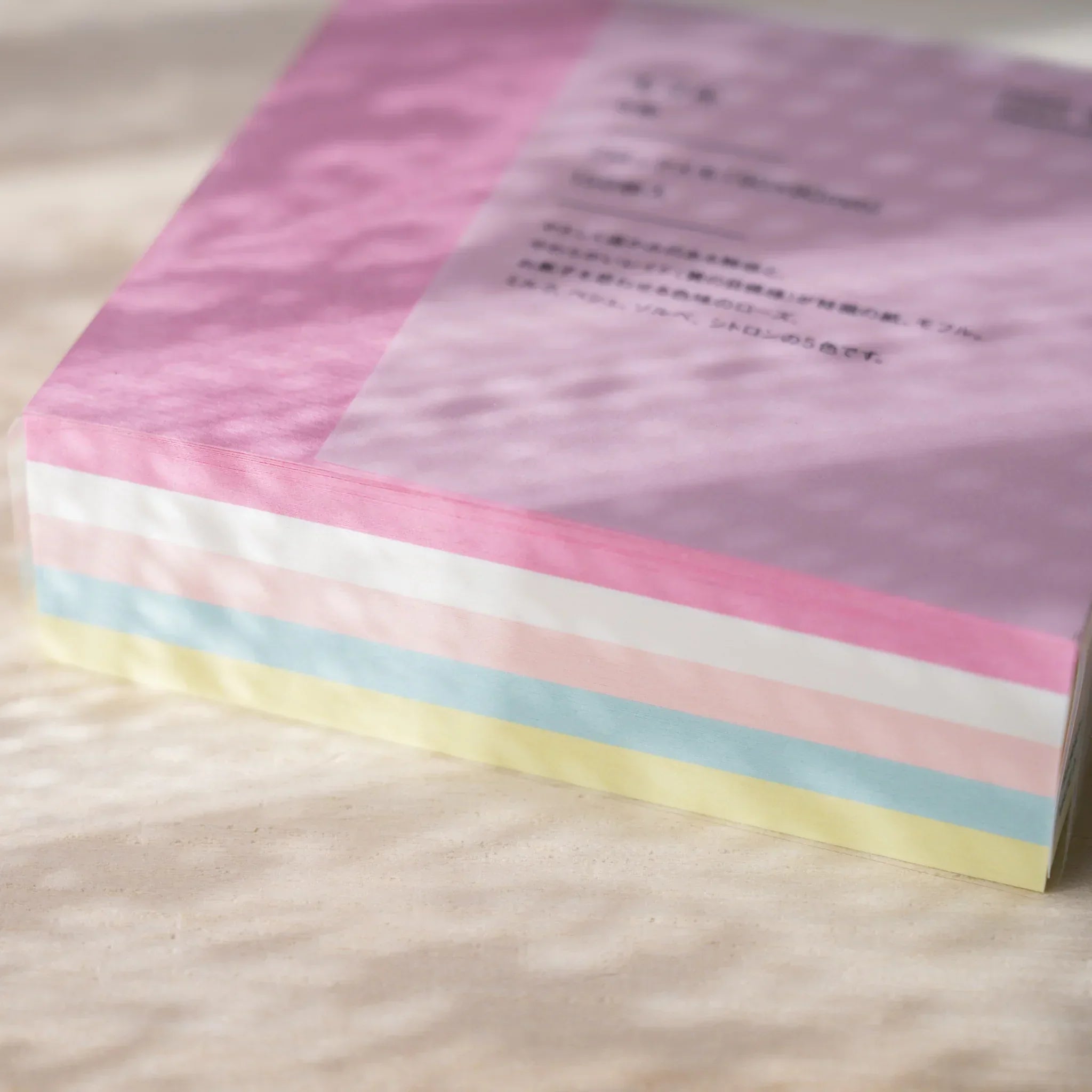 Memo pad showing five distinct color options and features and features and features and features and features