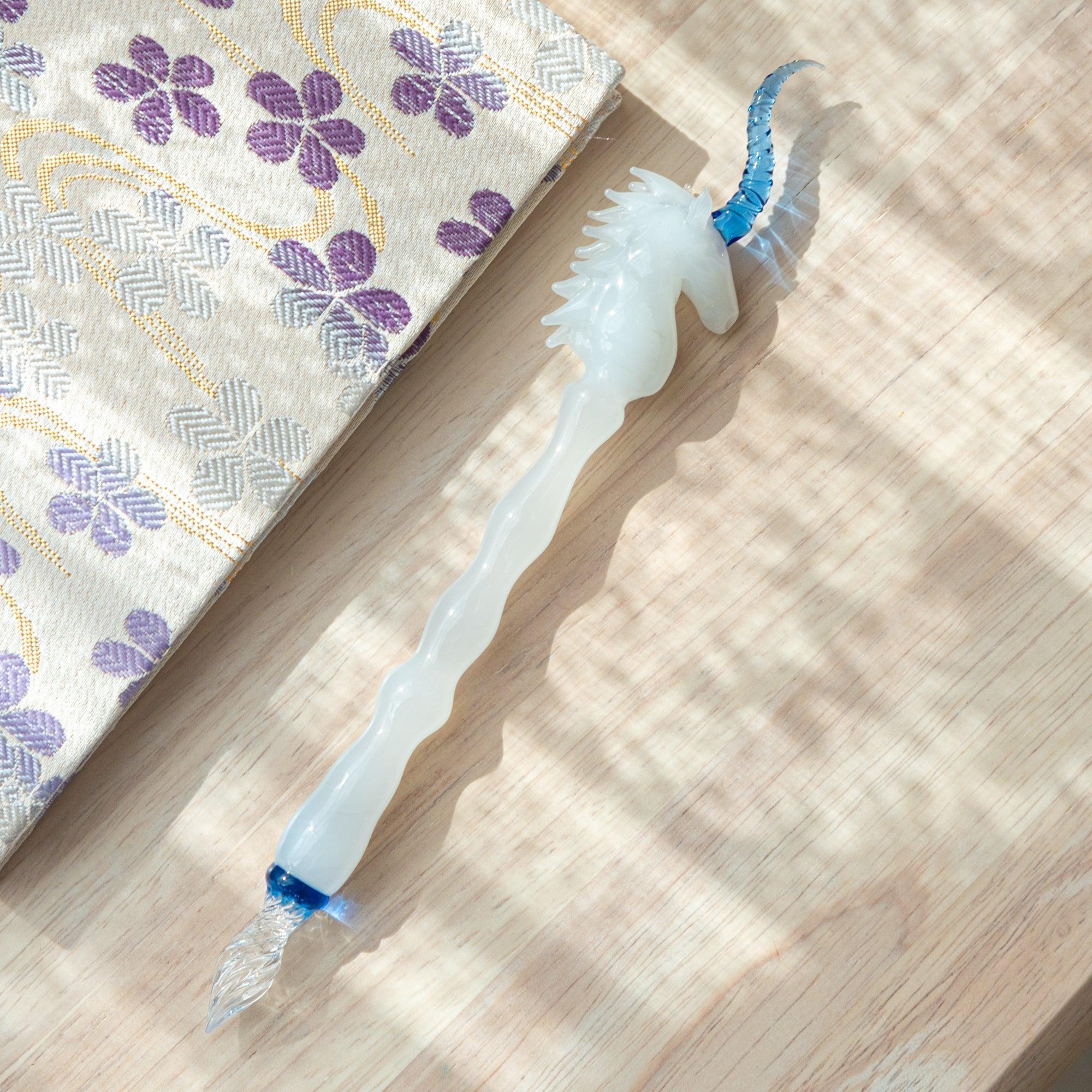 Mystic Unicorn Glass Dip Pen
