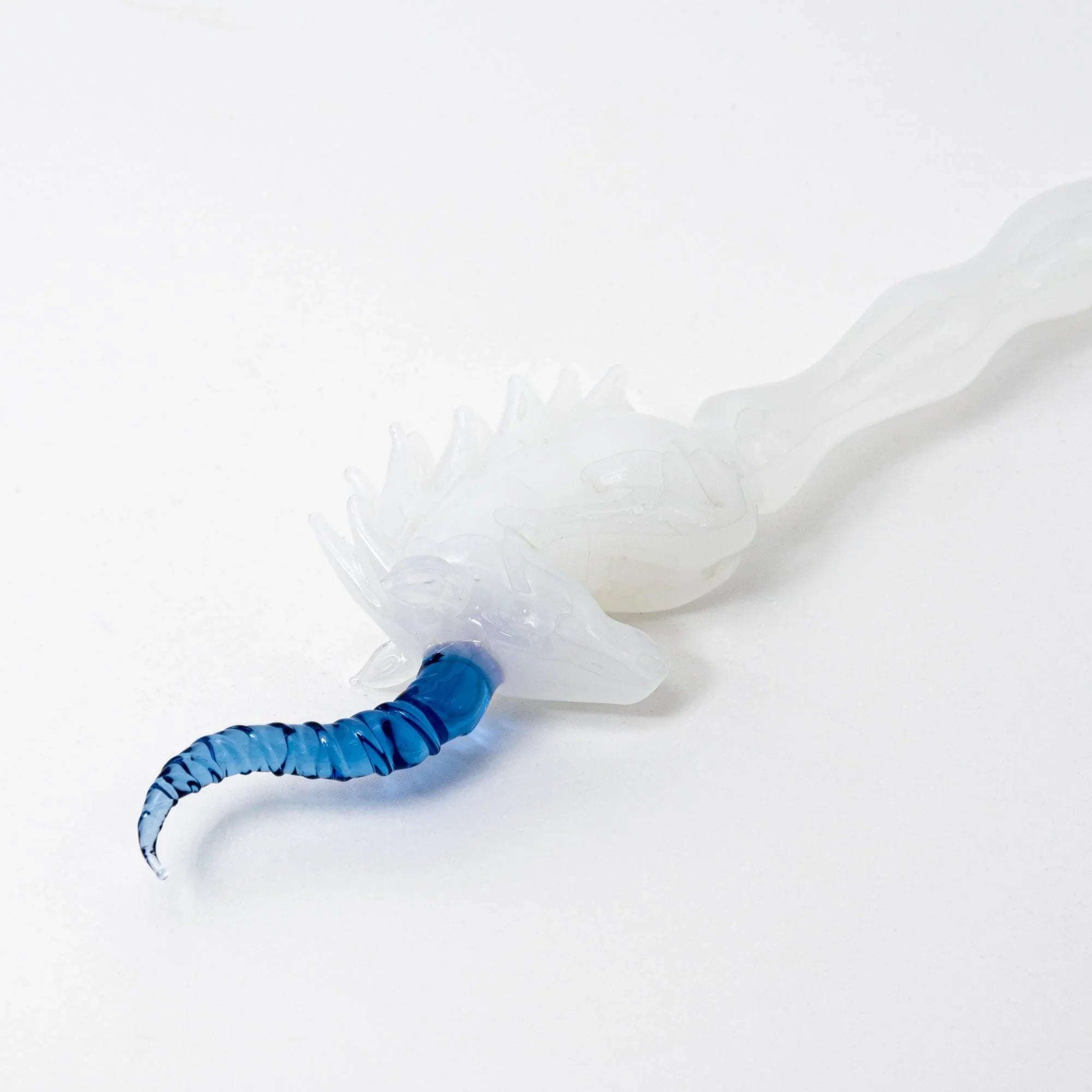 Mystic Unicorn Glass Dip Pen, overhead shot of entire product providing full visual representation and product details