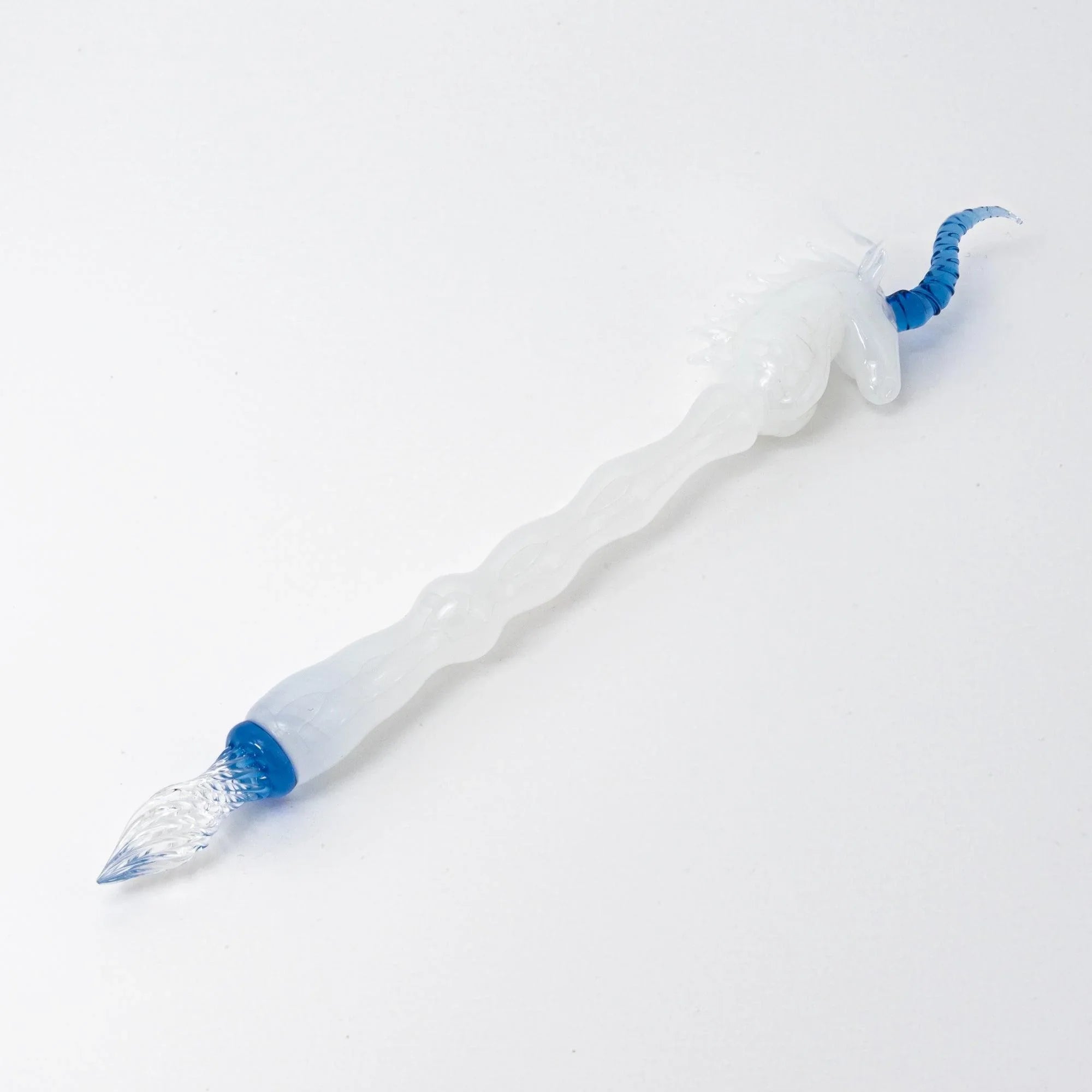 Mystic Unicorn Glass Dip Pen, detailed close-up of craftsmanship providing full visual representation and product details