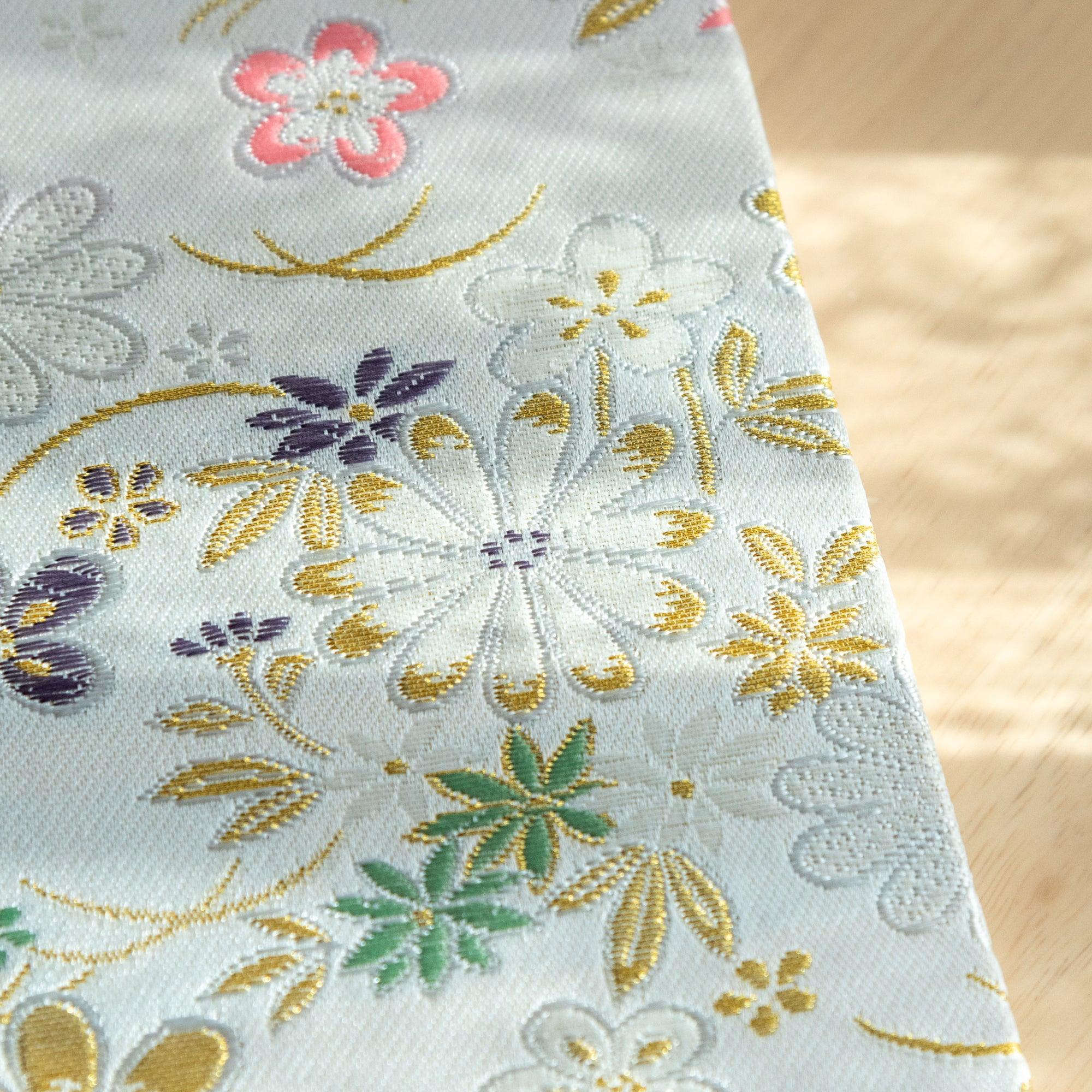 Nishijin Textile Elegant Floral Weave Notebook (B6)