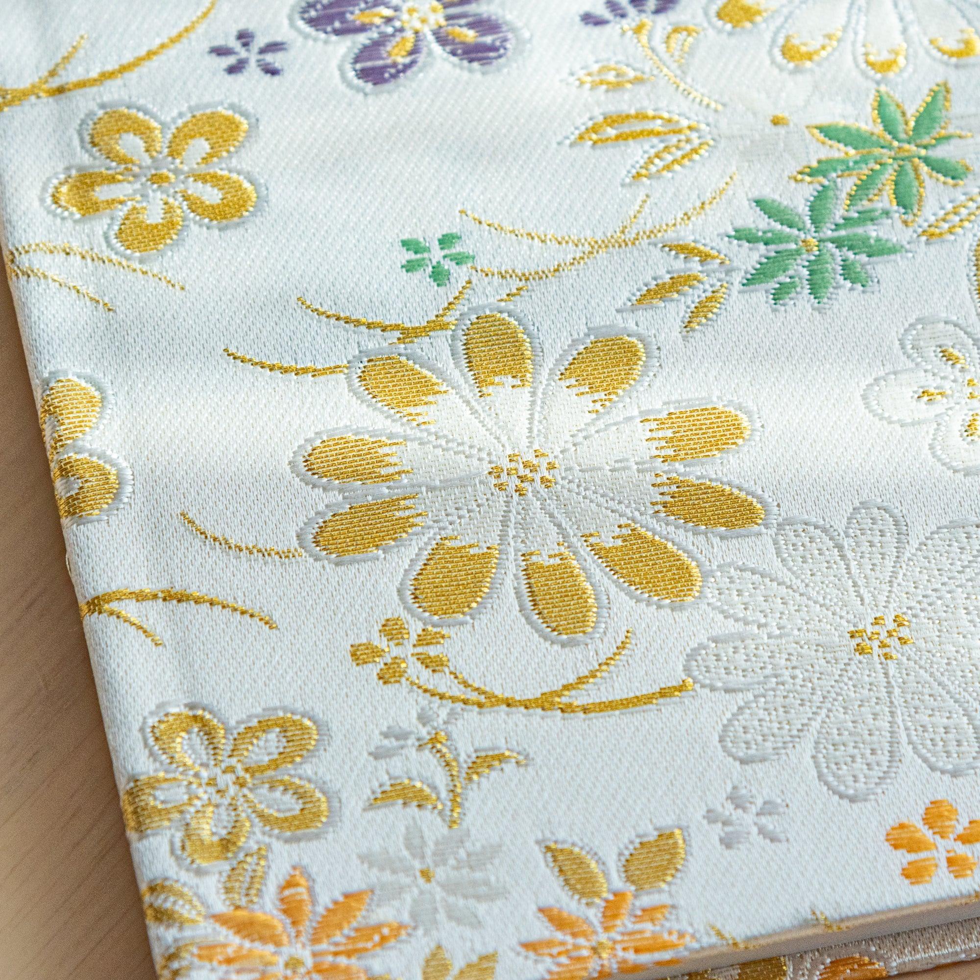 Nishijin Textile Elegant Floral Weave Notebook (B6)