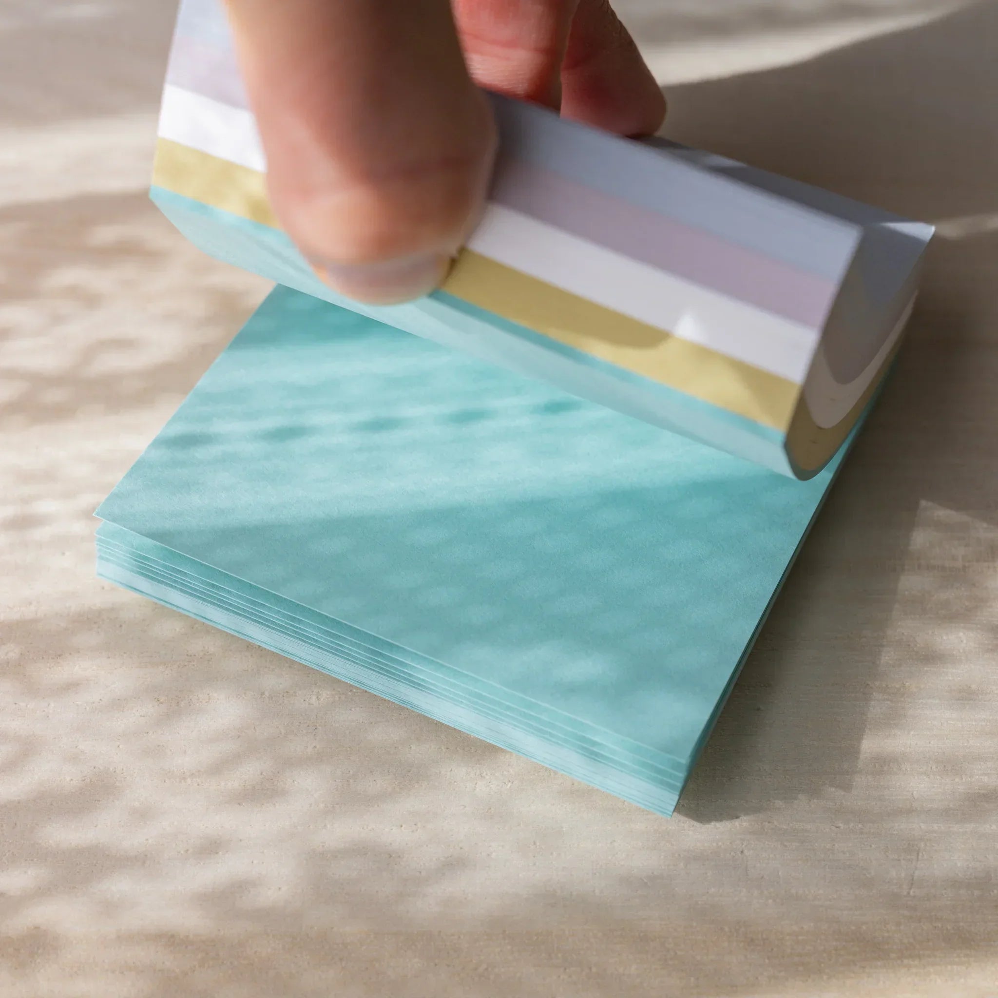 NT Rasha Paper Memo Pad (5 Colors), image 5: front-facing angle with clear features presenting visual clarity