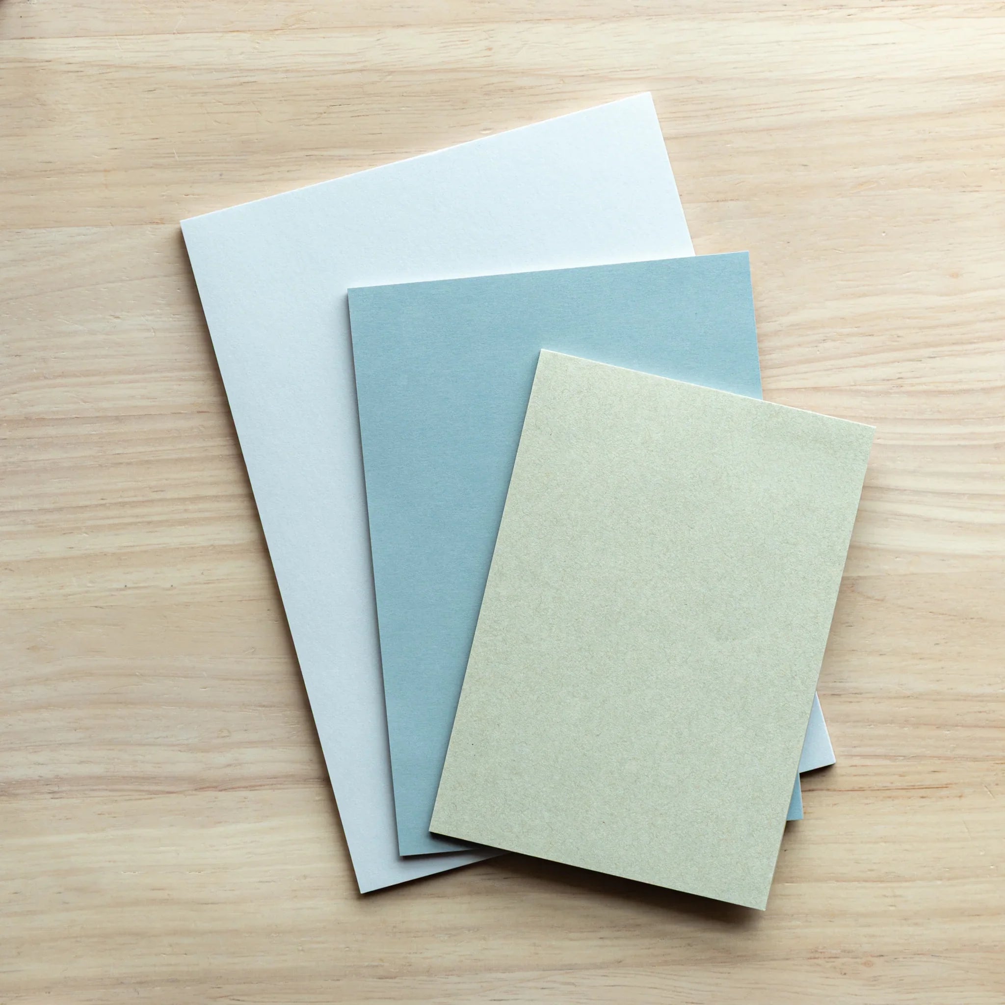 Japanese Note Book Paper Tasting Writing Pad set gray vol4 with three unique paper textures, perfect for testing different pens.