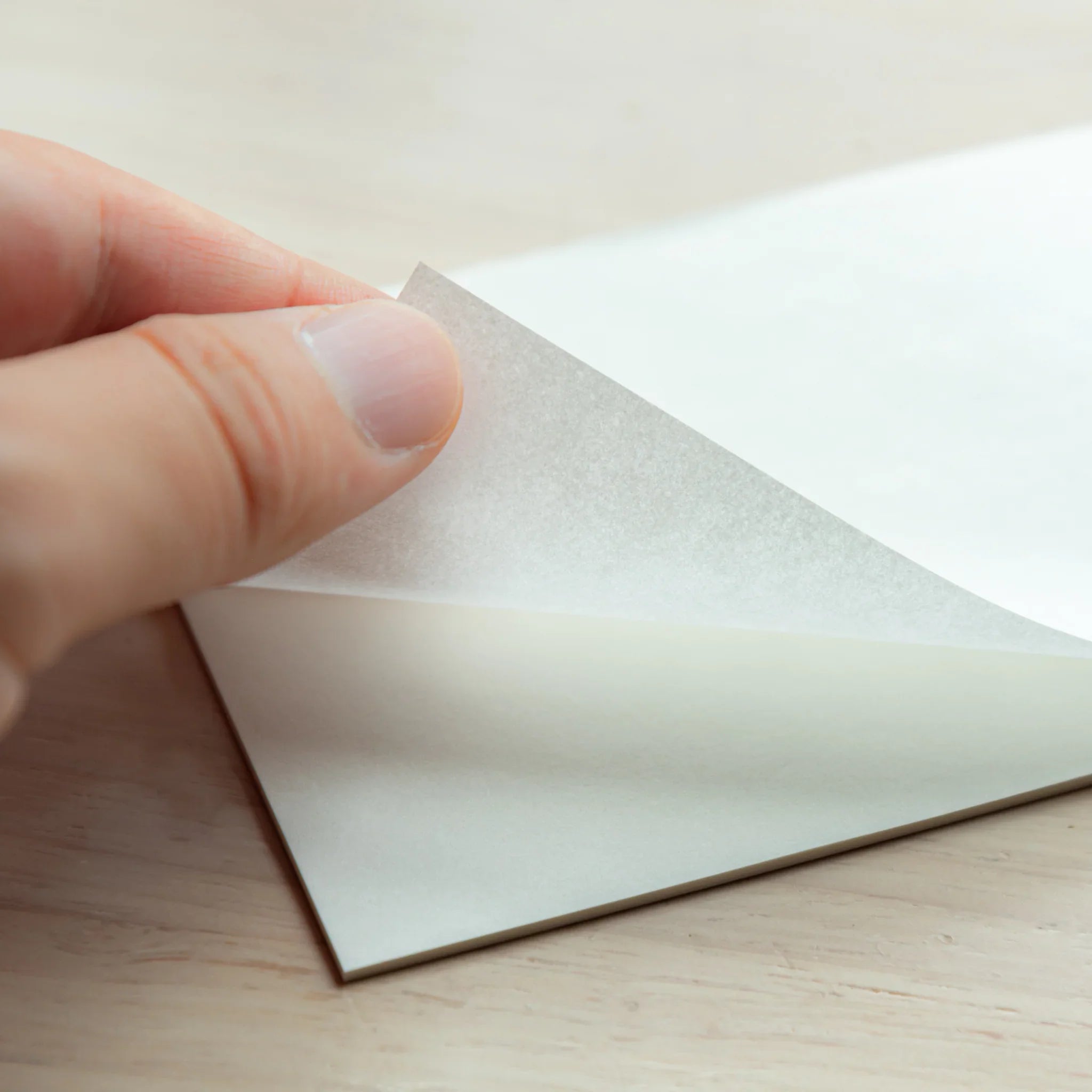 Turning a sheet from Paper Tasting Writing Pad Set with Japanese Note Book papers by Yamamoto Paper.