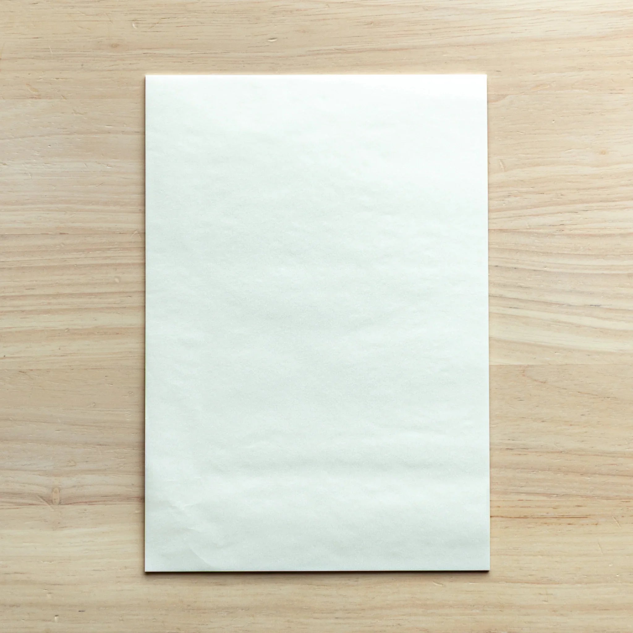 Kraft paper information card detailing specific features of individual paper types included in the complete set