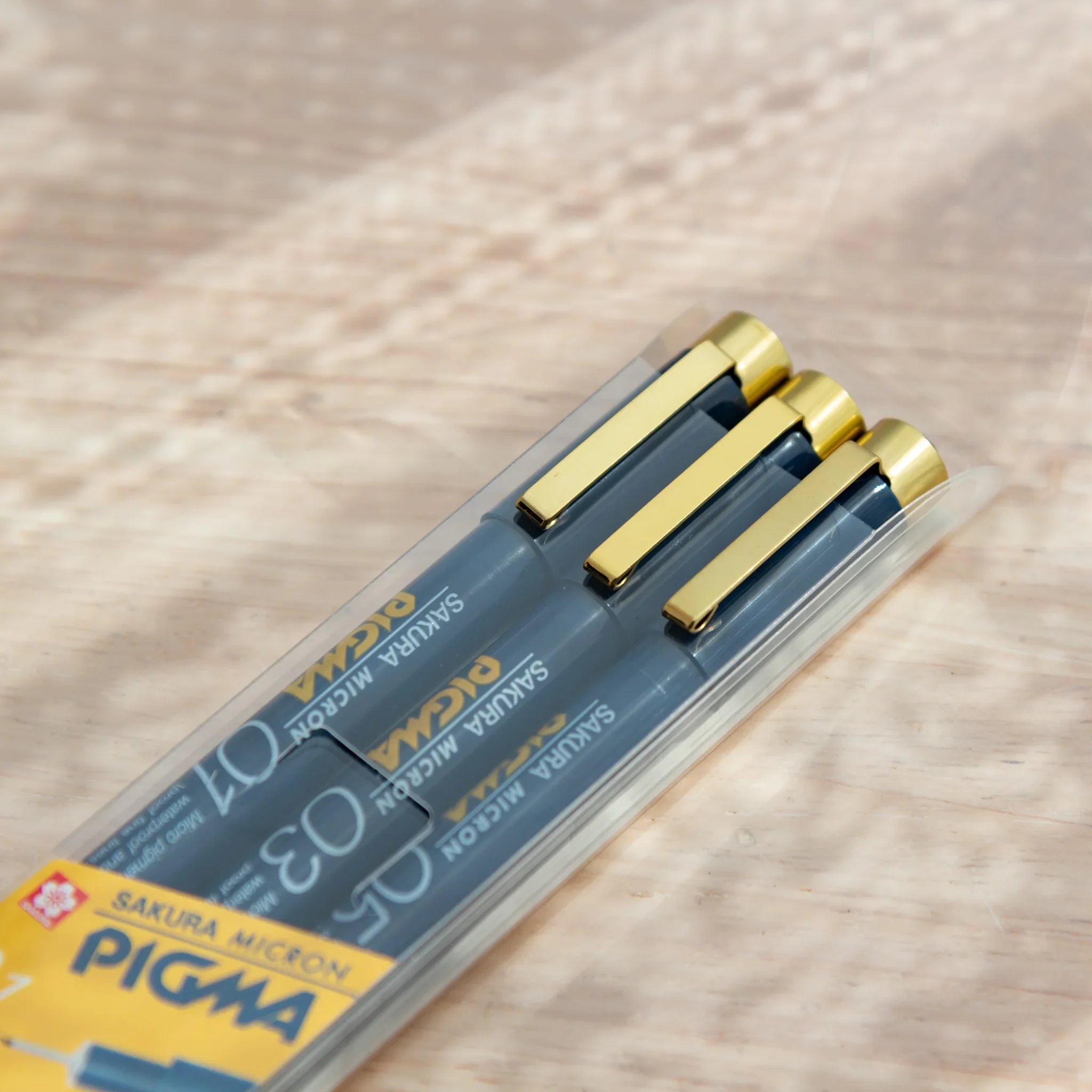 Pigma Micron Fineliner Drawing Pens Set (3 Sizes) precision fineliner pen - side angle showing product depth and construction