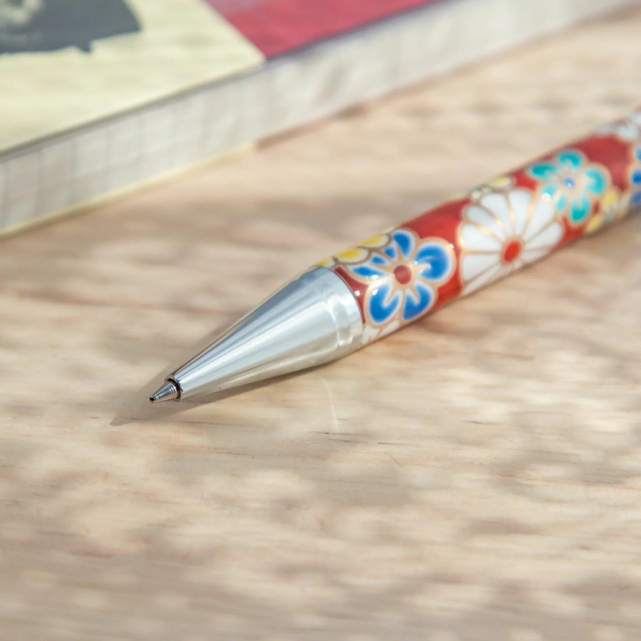 Plum and Chrysanthemum Kutani Ceramic Ballpoint Pen
