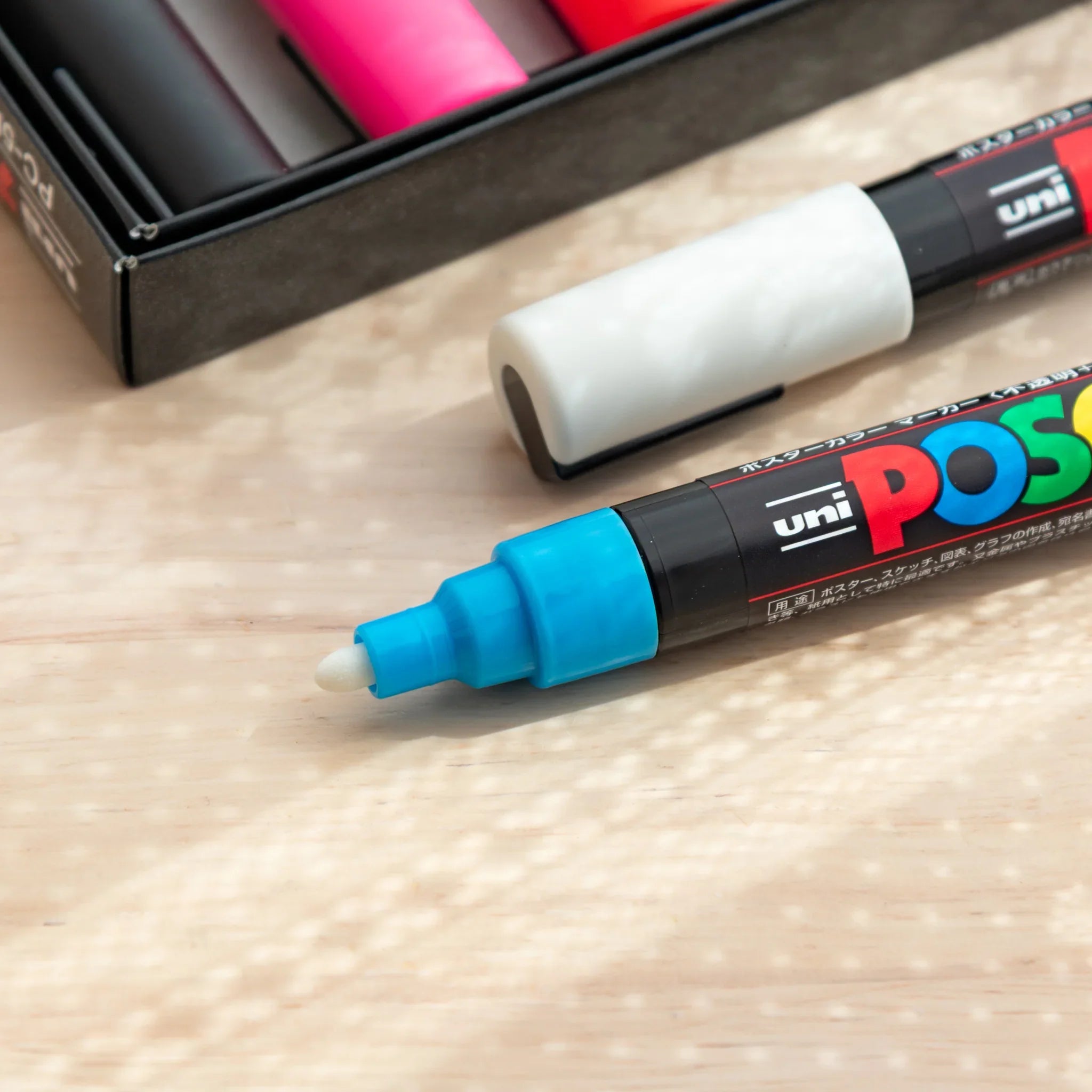 POSCA Markers Set (Medium Bullet Tip, 8 Colors) - paint marker showing color palette display showing all available colors