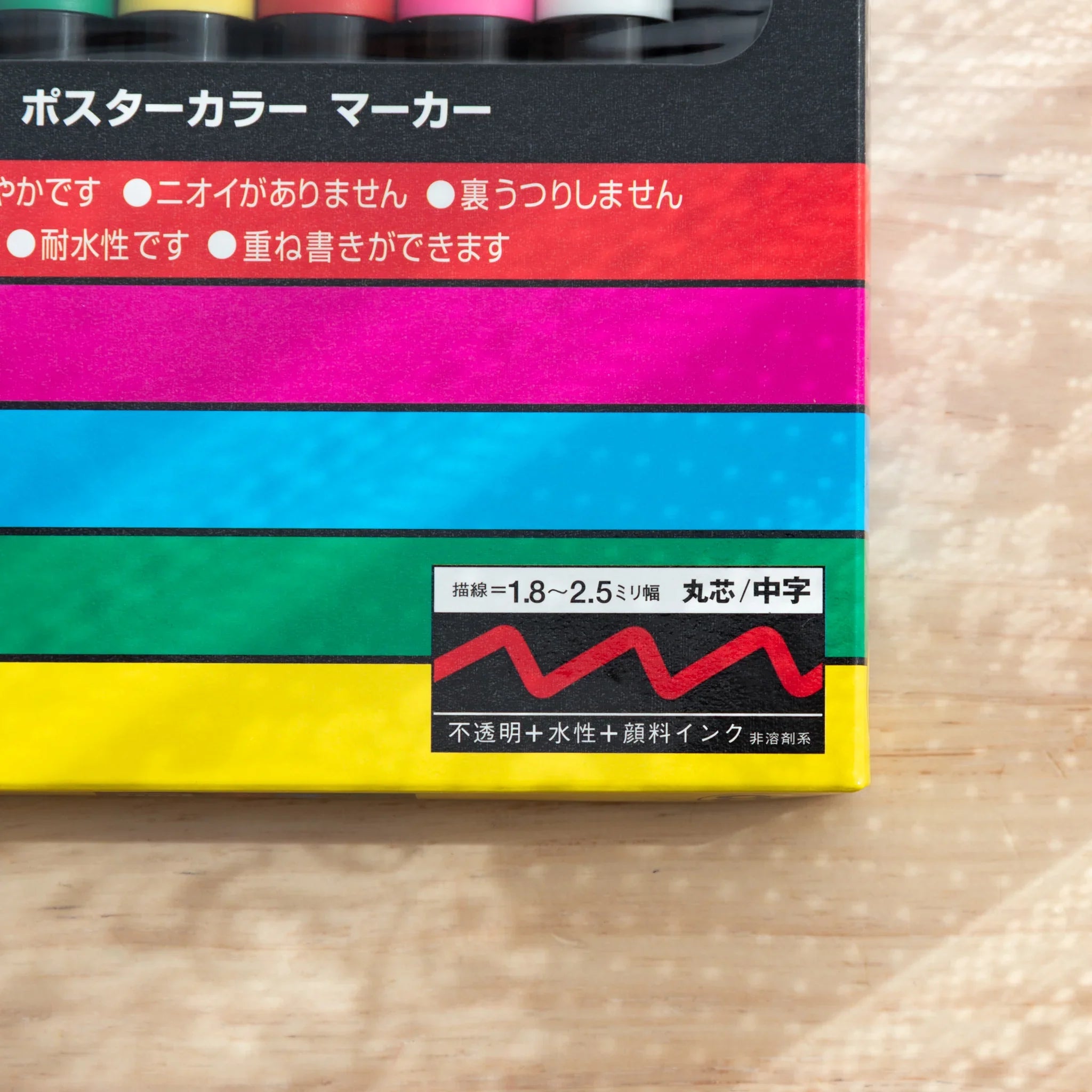 POSCA Markers Set (Medium Bullet Tip, 8 Colors) - paint marker showing macro close-up of pen tip design and materials