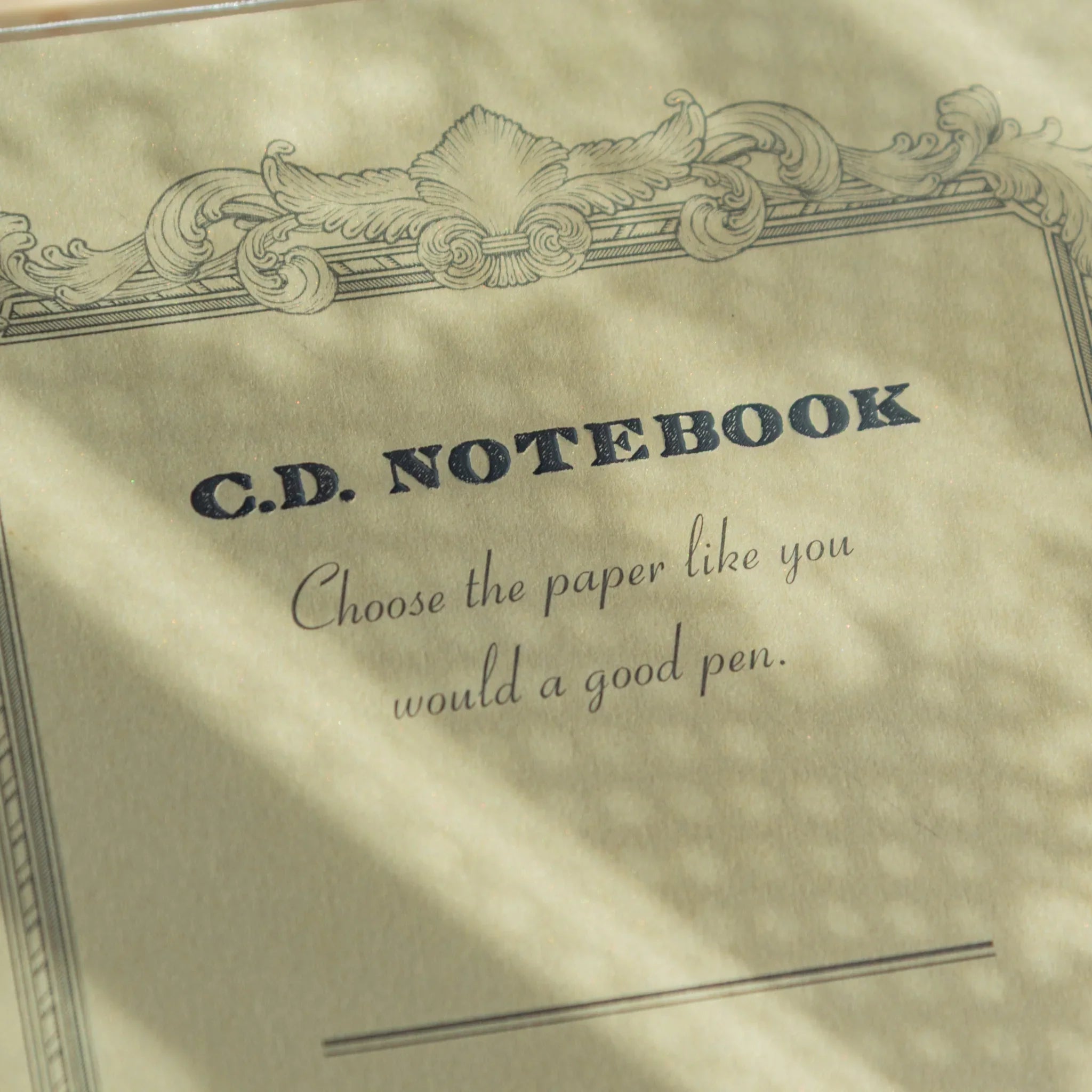 Apica Premium CD notebook A5 cream soft cover and interior detail showing index section with fine lined pages, Japan made