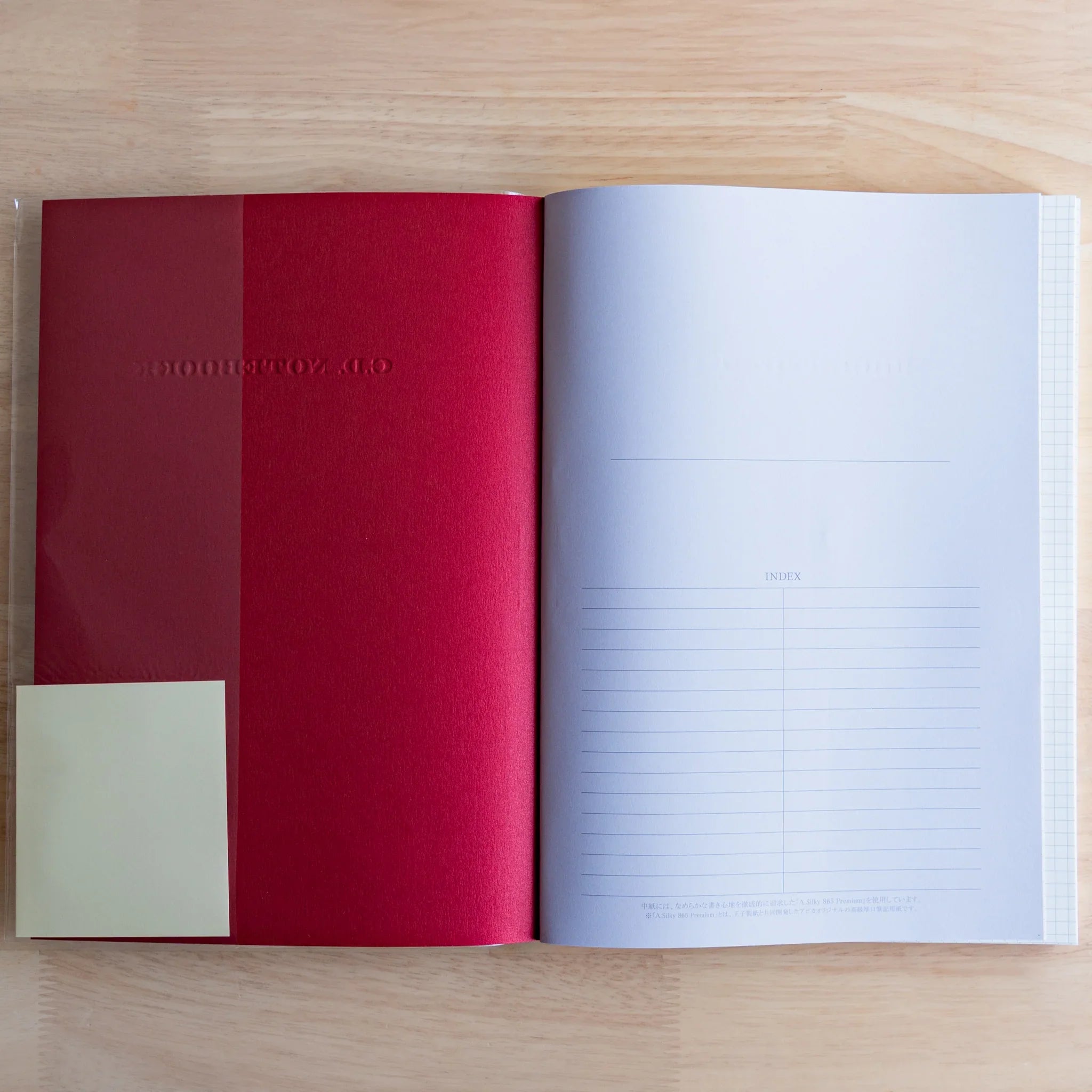 Apica Premium CD Notebook Silky grey hard cover front view decorative frame Japanese premium stationery design