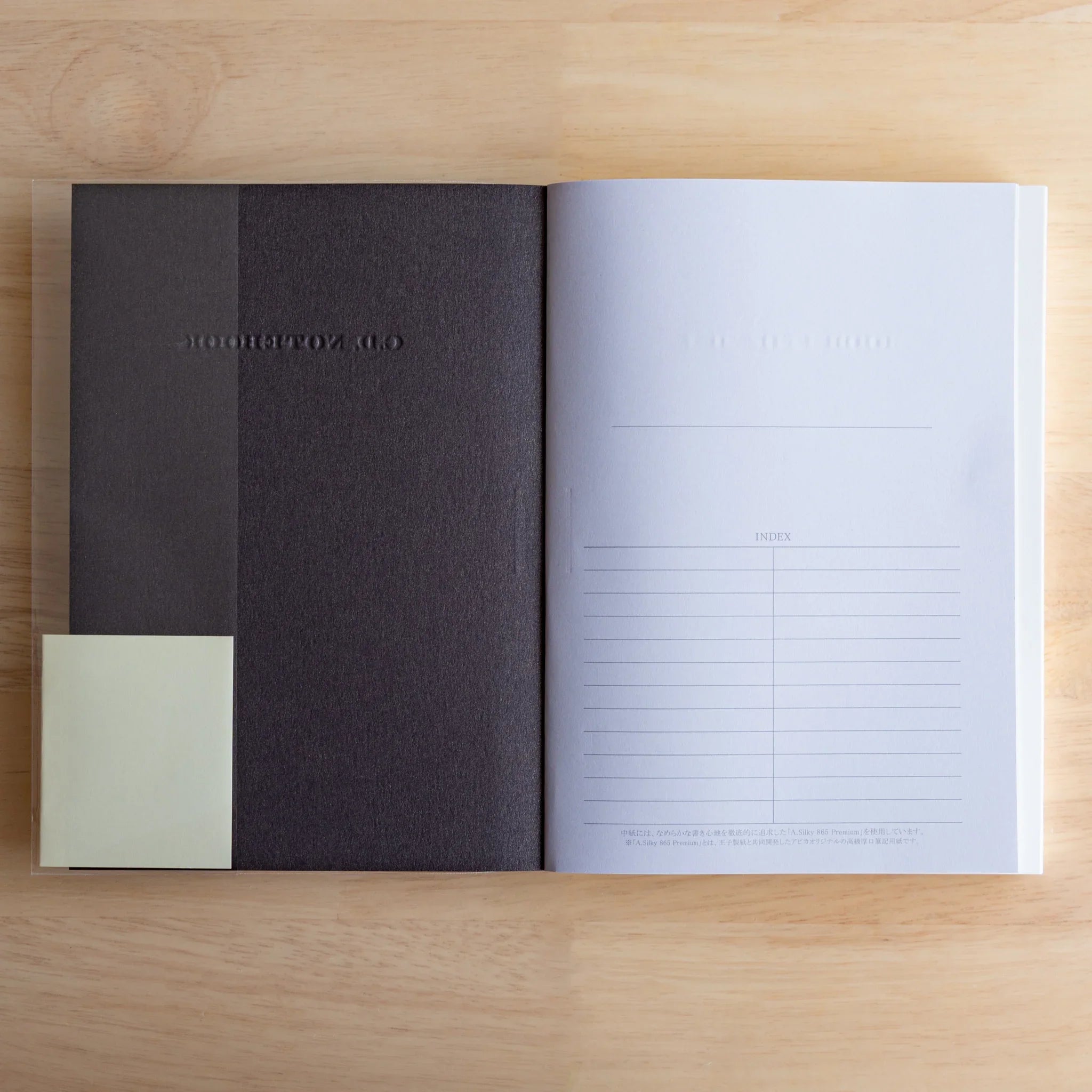 Apica Premium CD Notebook Silky navy charcoal hard cover front Japanese premium made stationery brand design