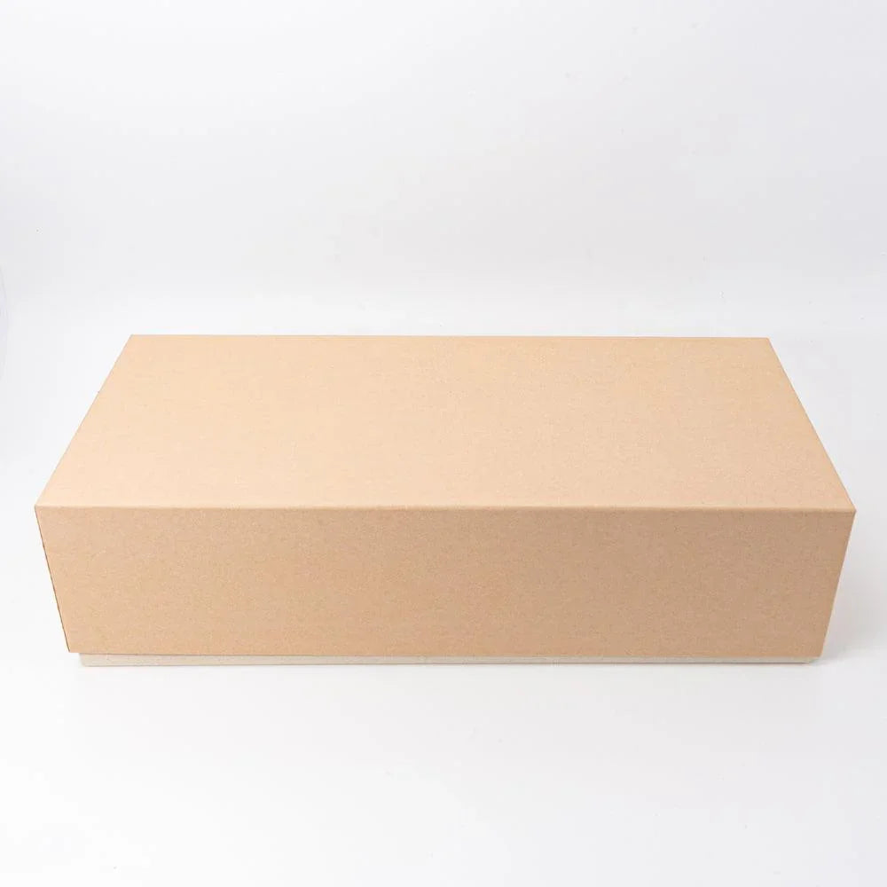 Plain natural kraft cardboard outer packaging box for the Japanese lacquer pen box, rectangular with sliding lid