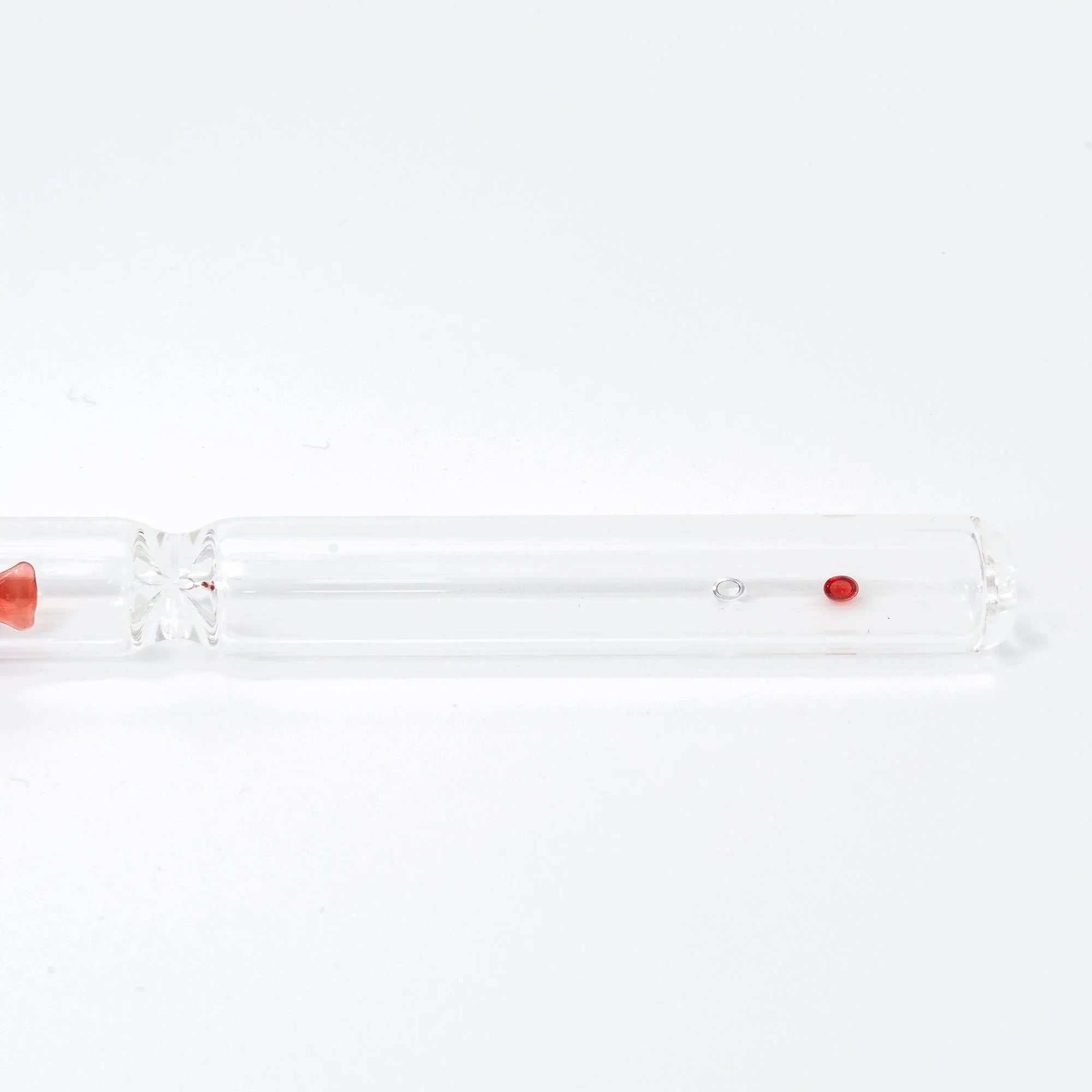 Red Candy glass dip pen in active calligraphy use displaying smooth writing control with candy design with holder