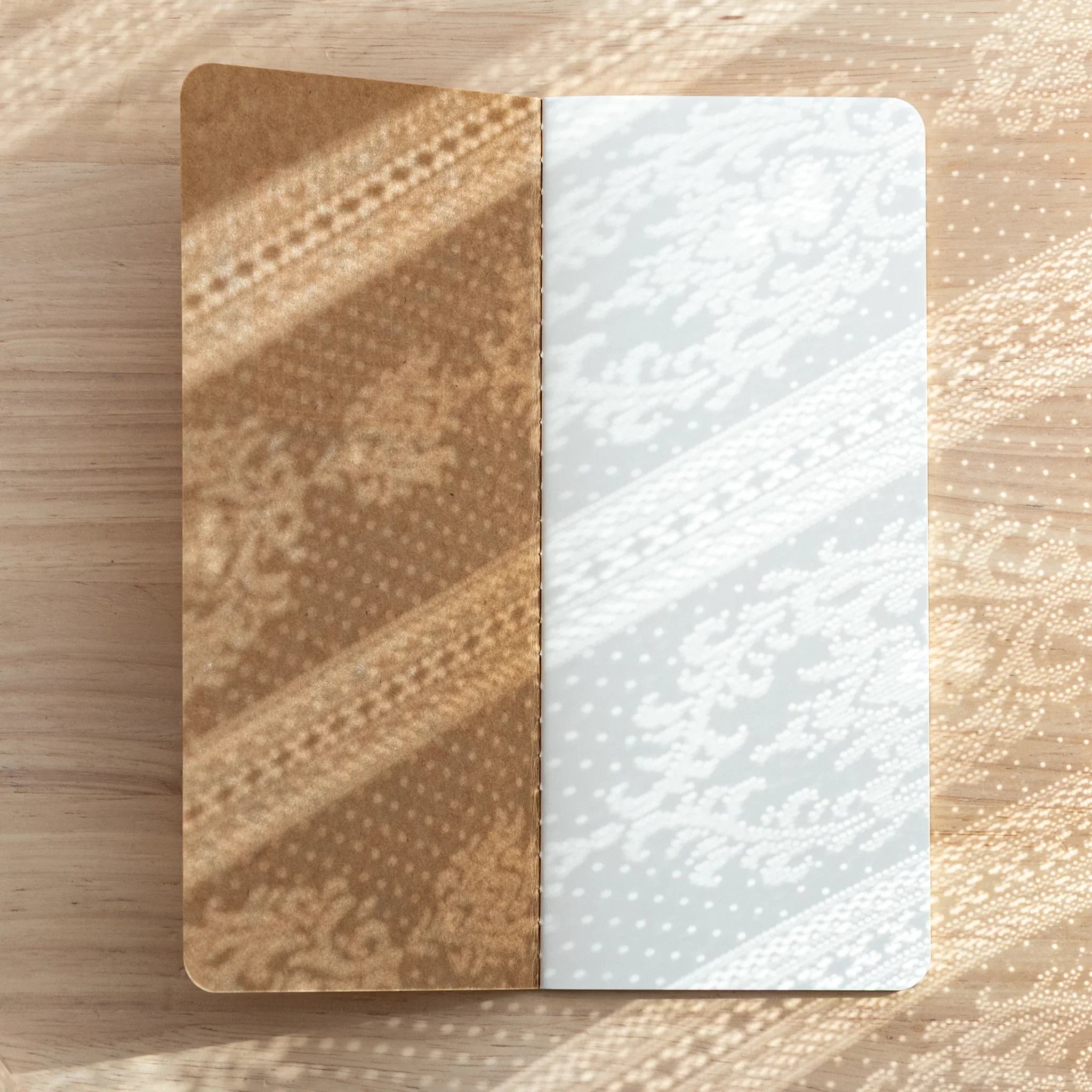 RO-BIKI Basic notebook featuring 4.5mm grid with cross marks shown flat on surface, displaying cover design detail