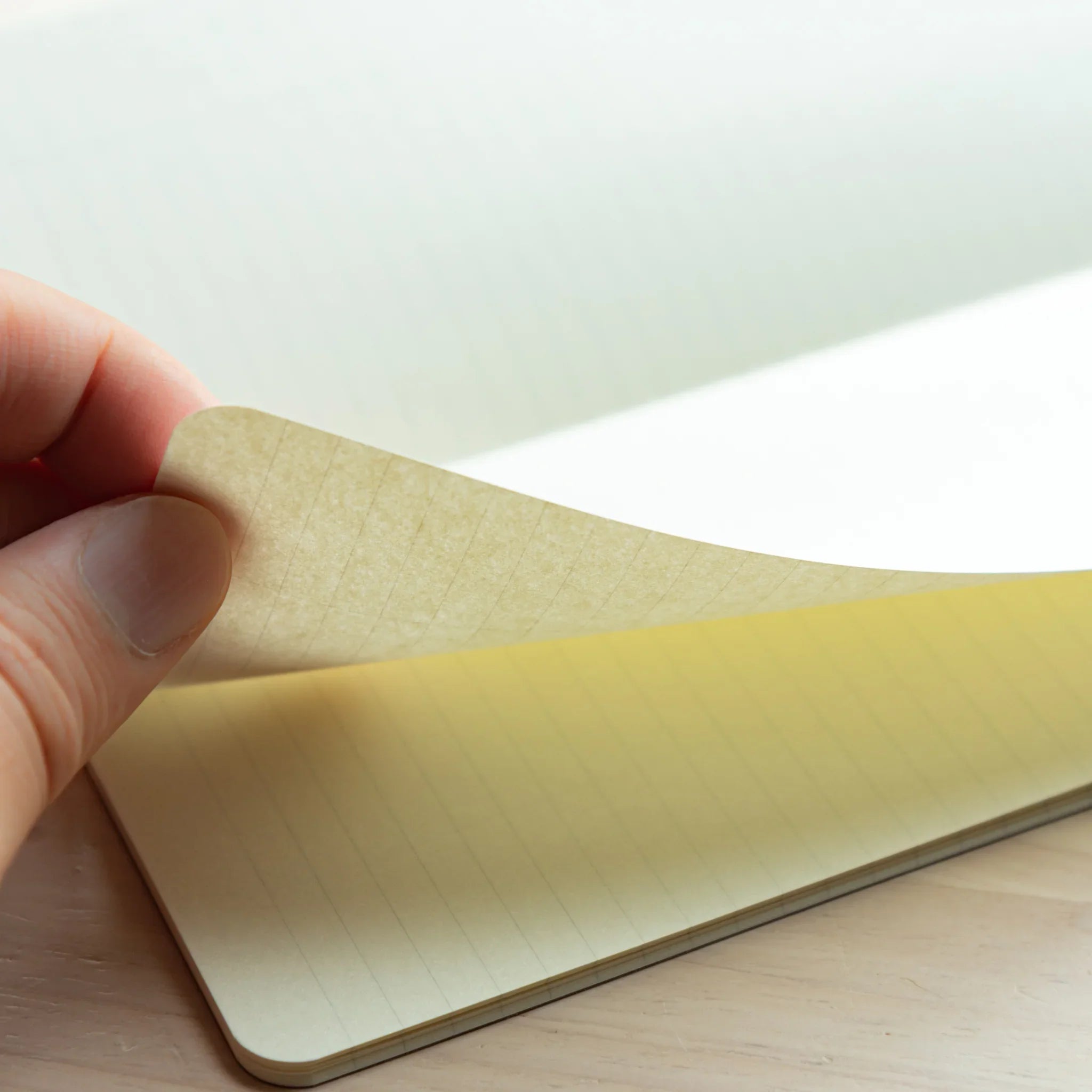 RO-BIKI Basic notebook featuring 6mm ruled lines displayed flat showing cover and organized layout, Japanese stationery