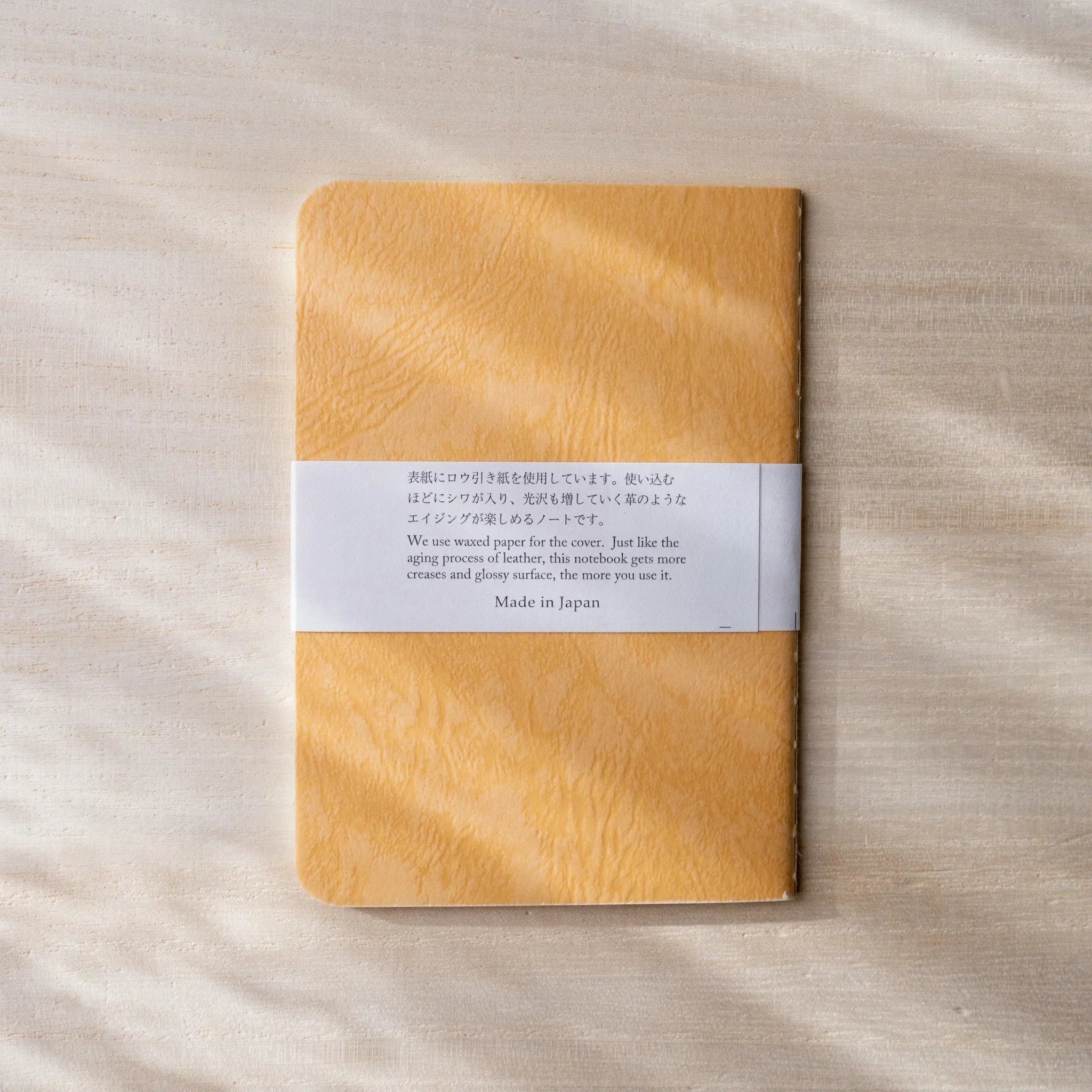 RO-BIKI NOTE paper belly band with Made in Japan text, blank Yamamoto Paper pages, rounded corner detail