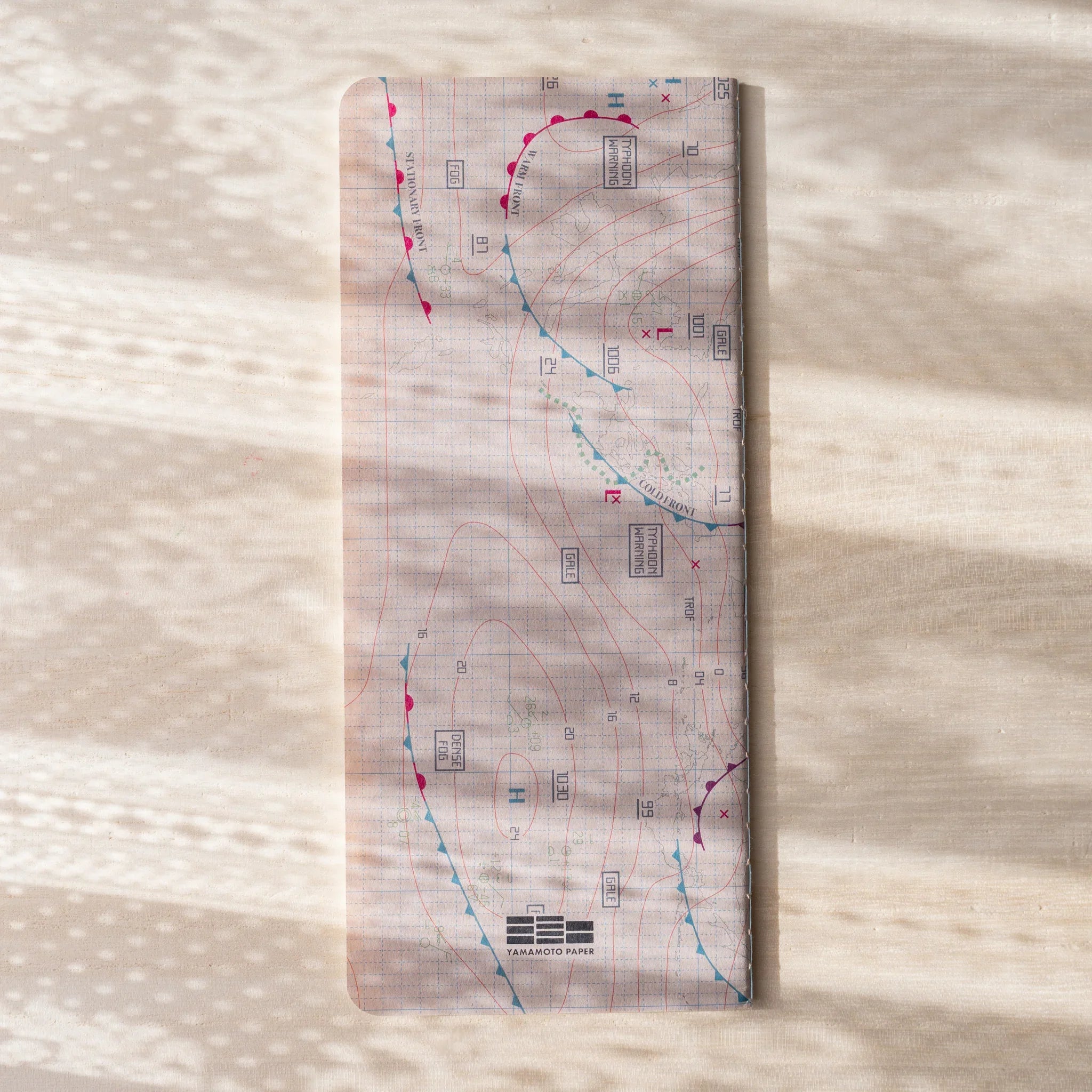 RO-BIKI Weather Map Notebook, complete product display layout providing full visual representation and product details