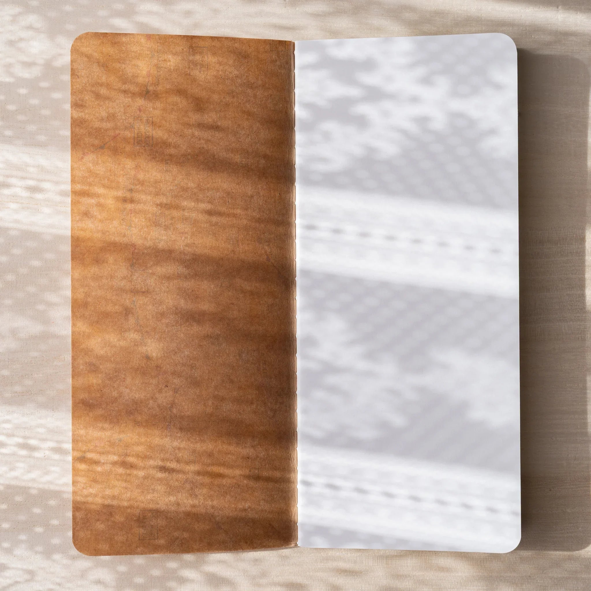 RO-BIKI Weather Map Notebook, top-down perspective with detail providing full visual representation and product details